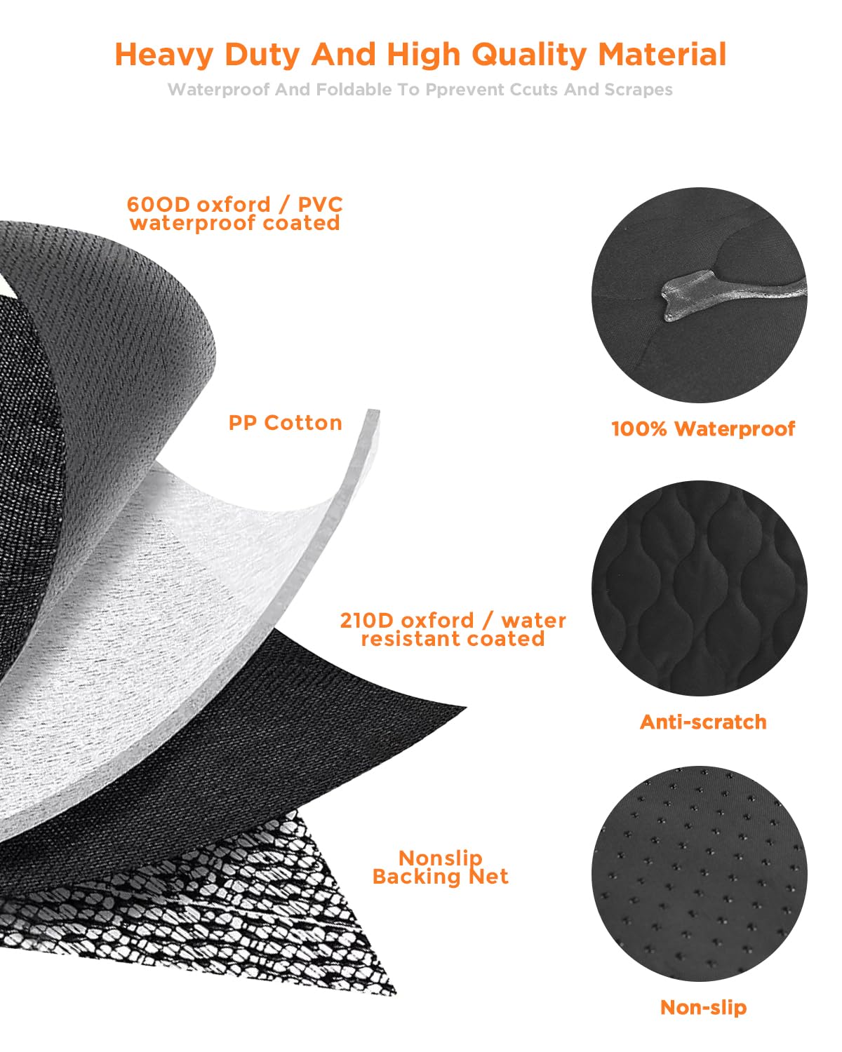 Scratchproof Dog Car Seat Cover For Back Seat, Waterproof Back Seat Pet Cover For Dogs With Mesh Window,Storage Pocket,Side Flap