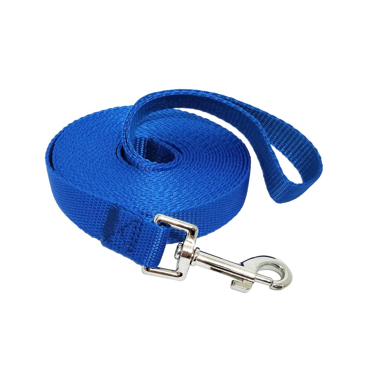 Nylon Training Dog Leash For Small Medium Large Dogs, 15Ft 20Ft 30Ft 50Ft Long Leash Dog/Puppy Lead For Obedience Recall Training, Camping (15Ft, Blue)