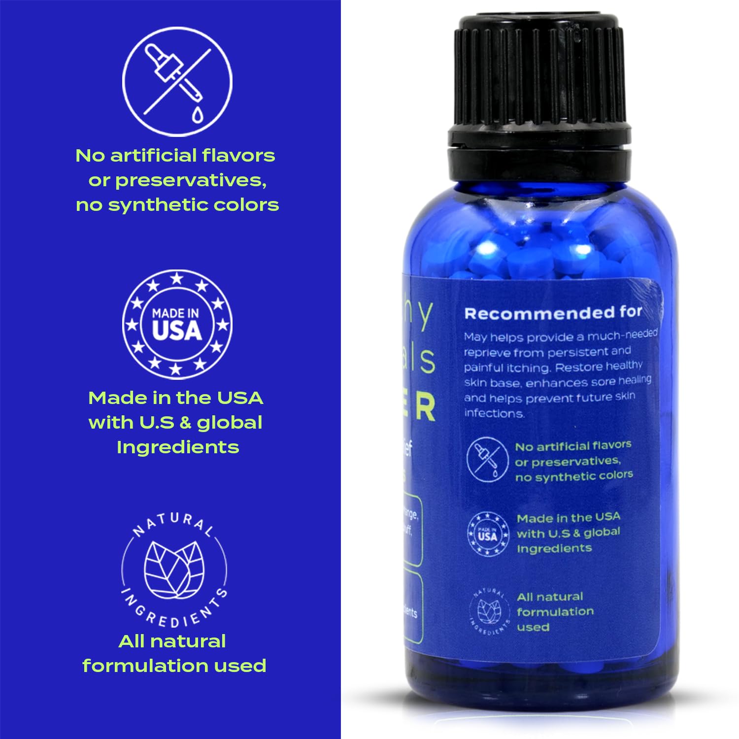 HealthyAnimals4Ever - Mange Relief for Cats | Treatment for Itchiness, Scabs & Hair Loss Caused by Mites - All-Natural, Homeopat