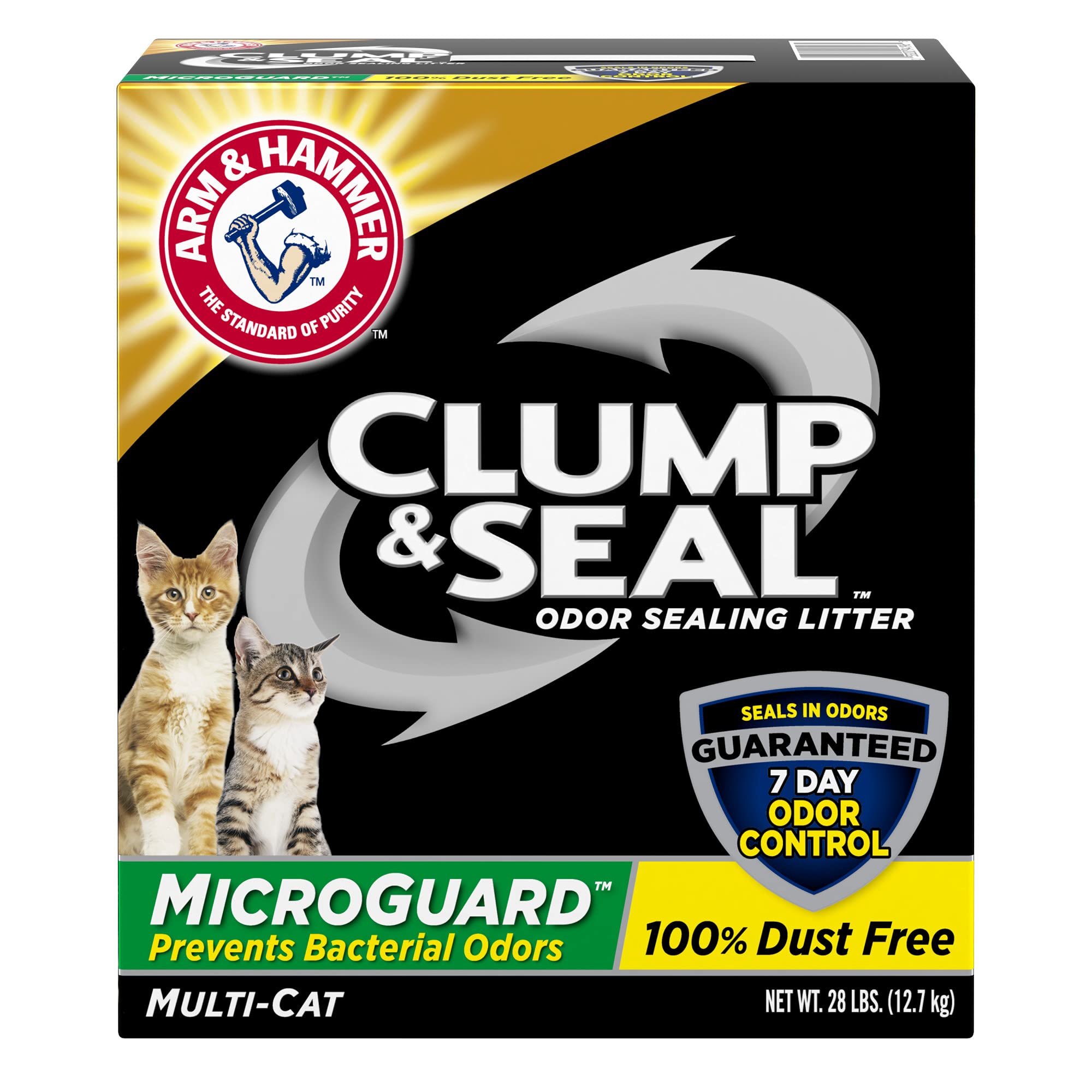 Arm & Hammer Clump & Seal Microguard Cat Litter, 28Lb, 28 Lb