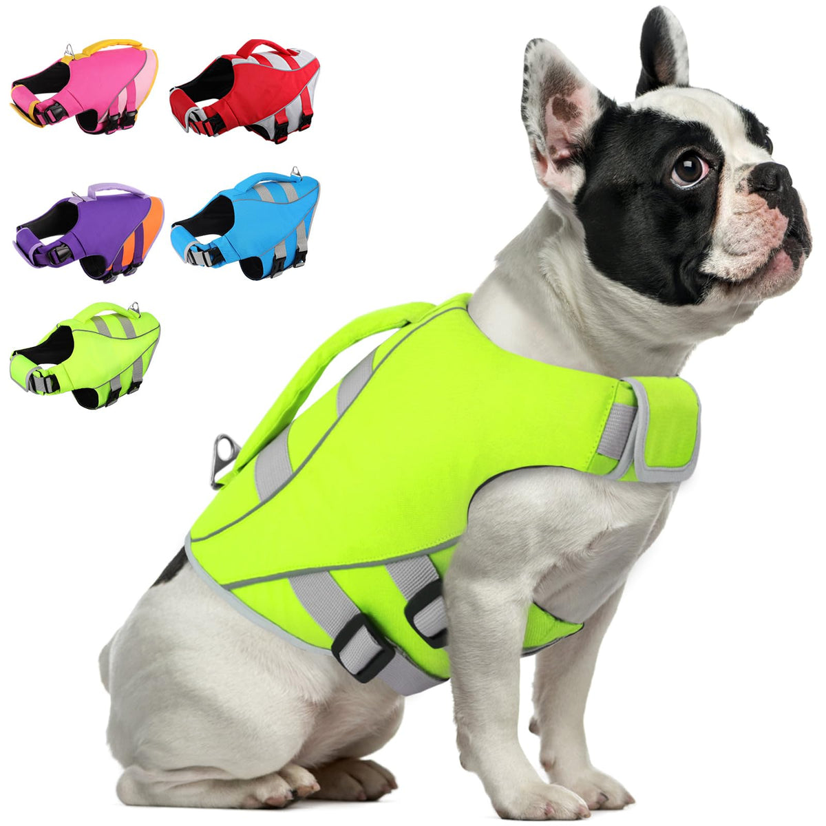 Queenmore Xs Dog Life Jacket, Dog Life Vest For Swimming Boating, Puppy Life Jackets For Small Dogs, Ripstop Pet Life Vests With