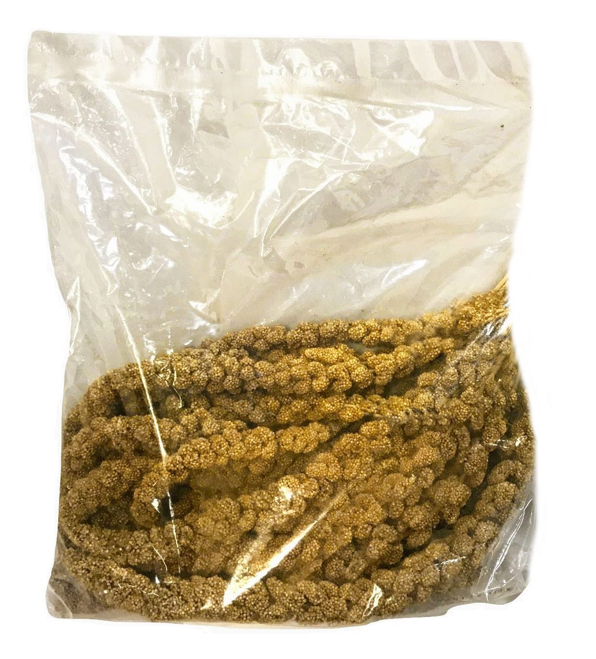Nemeth Farms Premium Non-GMO Spray Millet Treat | Hand-Harvested Bird Snack | 100% Edible Tops | Sun-Dried Supplement for Parake