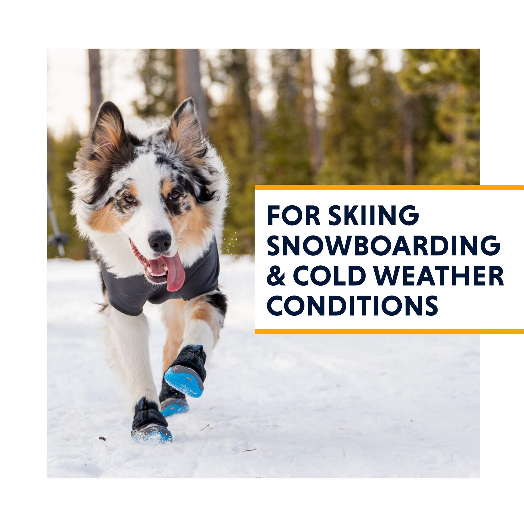 Ruffwear, Polar Trex Waterproof Winter Dog Boots with Rubber Soles for Cold Weather, Obsidian Black, 2.75 in (2 Boots)