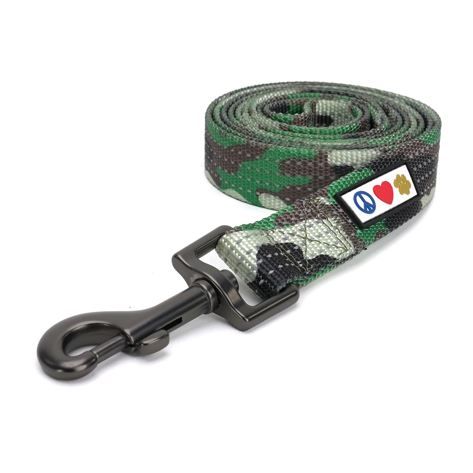 Pawtitas 6 FT Puppy Dog Leash - Comfortable Handle, Highly Reflective, Heavy Duty Training Leash - Available in Small, Camo Gree