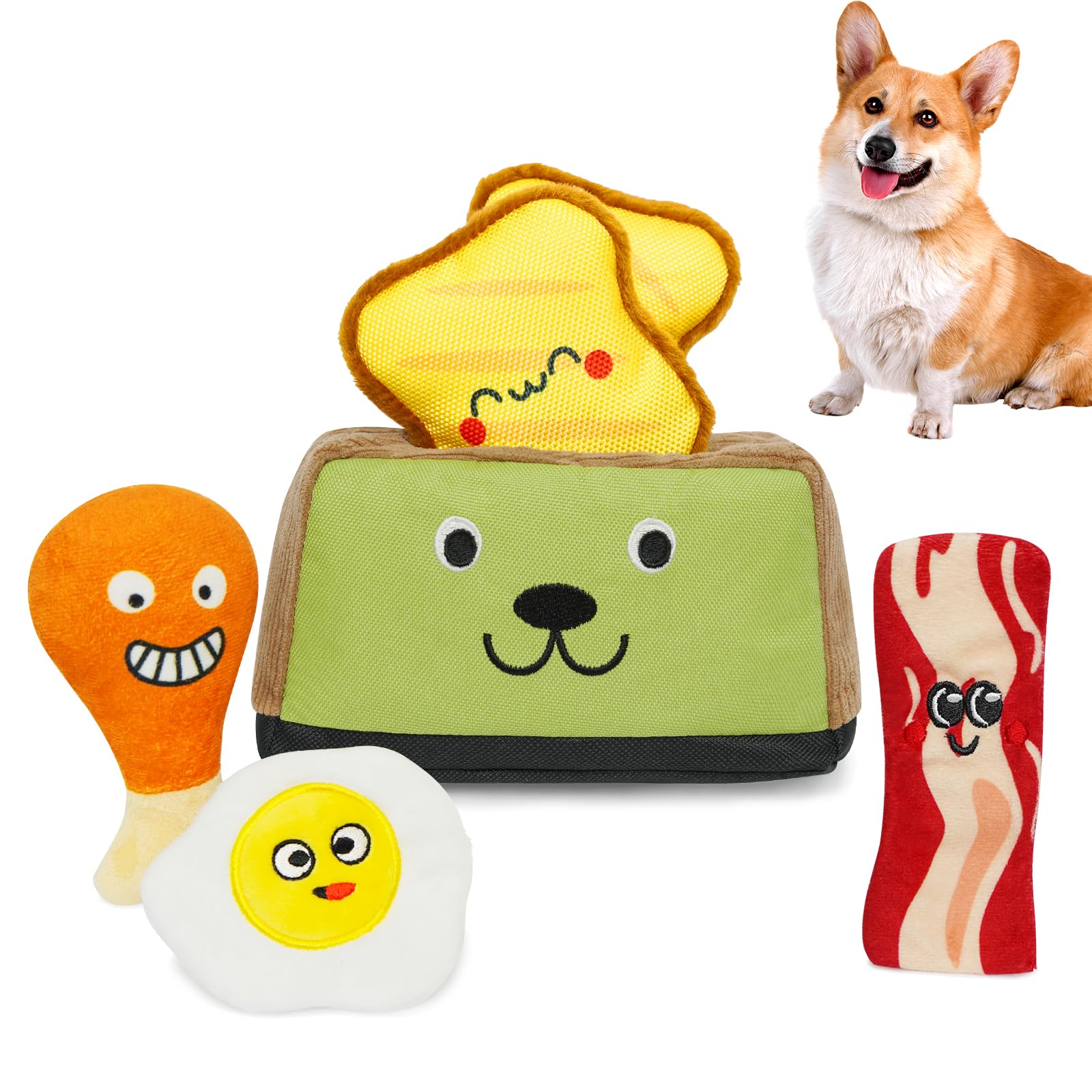 Lepawit Hide and Seek Dog Toys, Squeaky Interactive Puzzle Dog Toys for Boredom and Stimulation, Dog Enrichment Toys for Small a