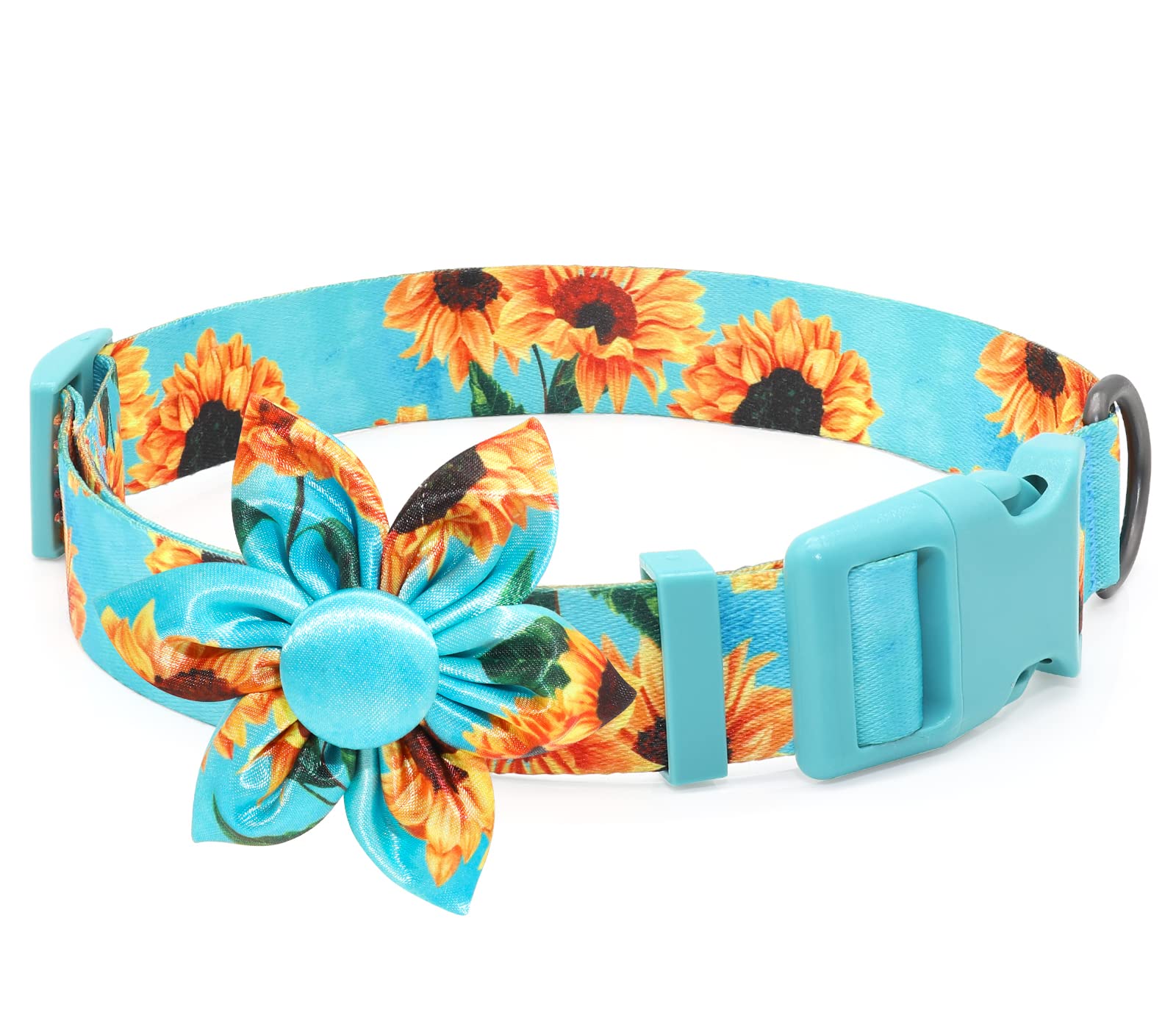 Cute Dog Collar Fancy Floral Boy Dog Collar With Sunflower Bowtie Dog Collar For Cute Boy Male Cats Dogs Spring Summer Dog Colla