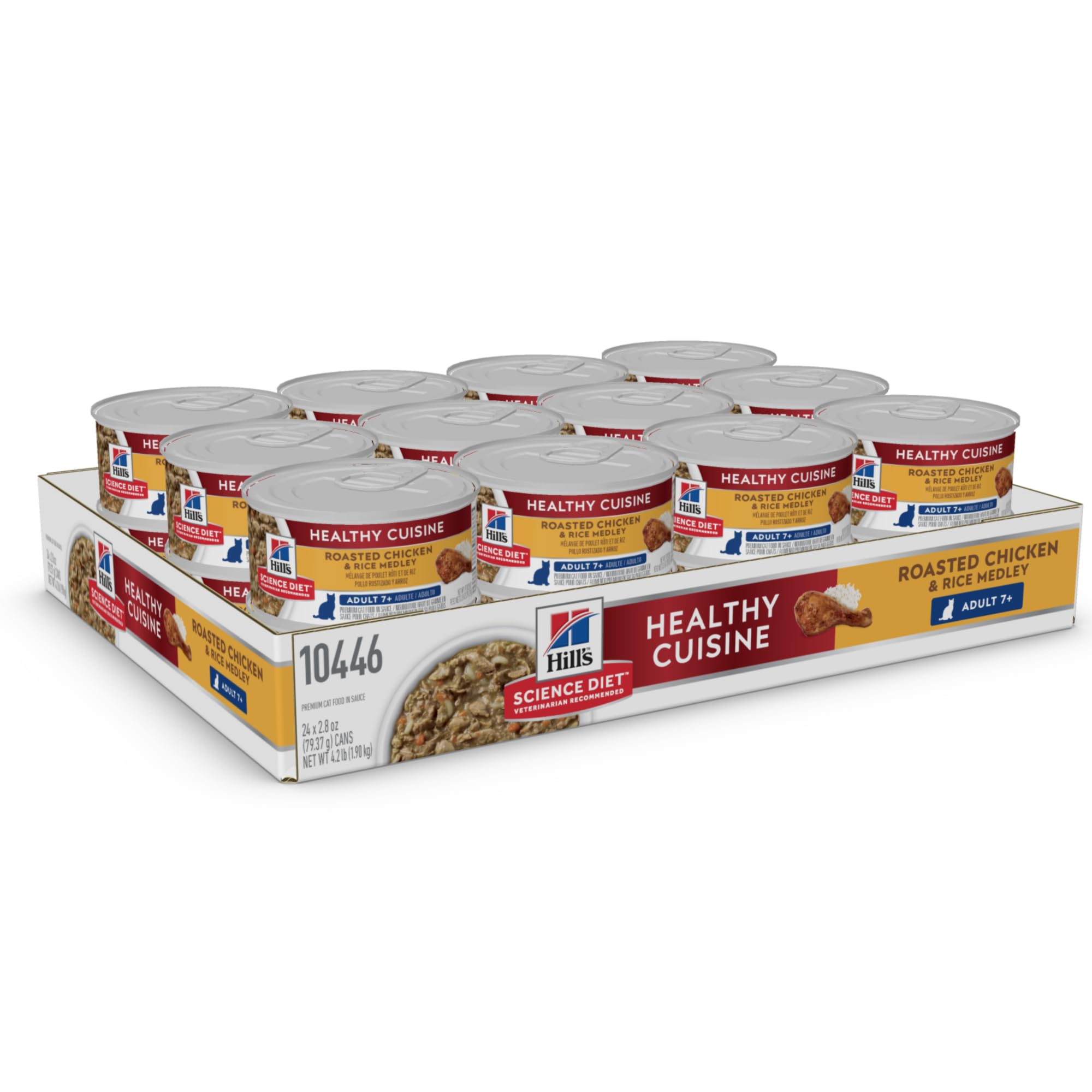Hills Science Diet Adult 7+, Senior Adult 7+ Premium Nutrition, Wet Cat Food, Turkey Minced, 2.9 oz Can, Case of 24