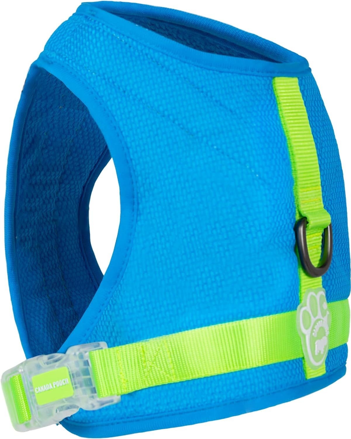 Canada Pooch Dog Cooling Harness - Evaporative Cooling Harness Vest For Dogs With Breathable Mesh Material & Reflective Lining, Adjustable Dog Cooling Vest Great For Dogs Blue