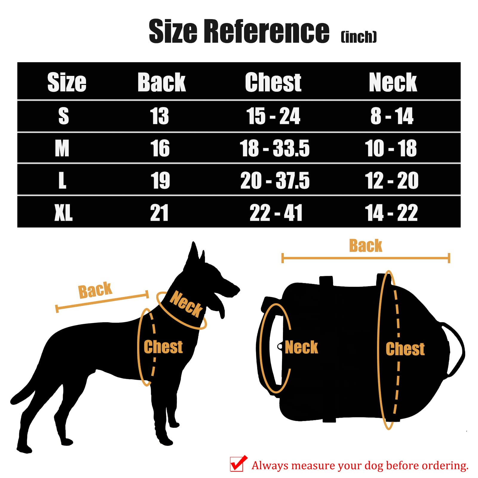 Aiwai Tactical Dog Harness With Pouches,Dog Vest Harness For Large Medium Dogs With Hook & Loop Panels,Adjustable Military Dog Harness With Handle,No-Pull Service Dog Vest For Walking Hiking Training