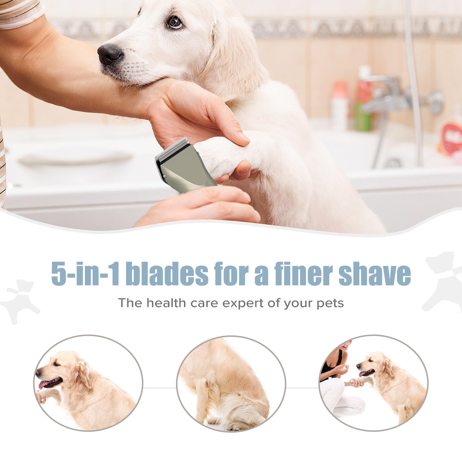 colorski 5 in 1 Fine Replacement Blades Compatible with Wahl Bravura Clipper Chromado