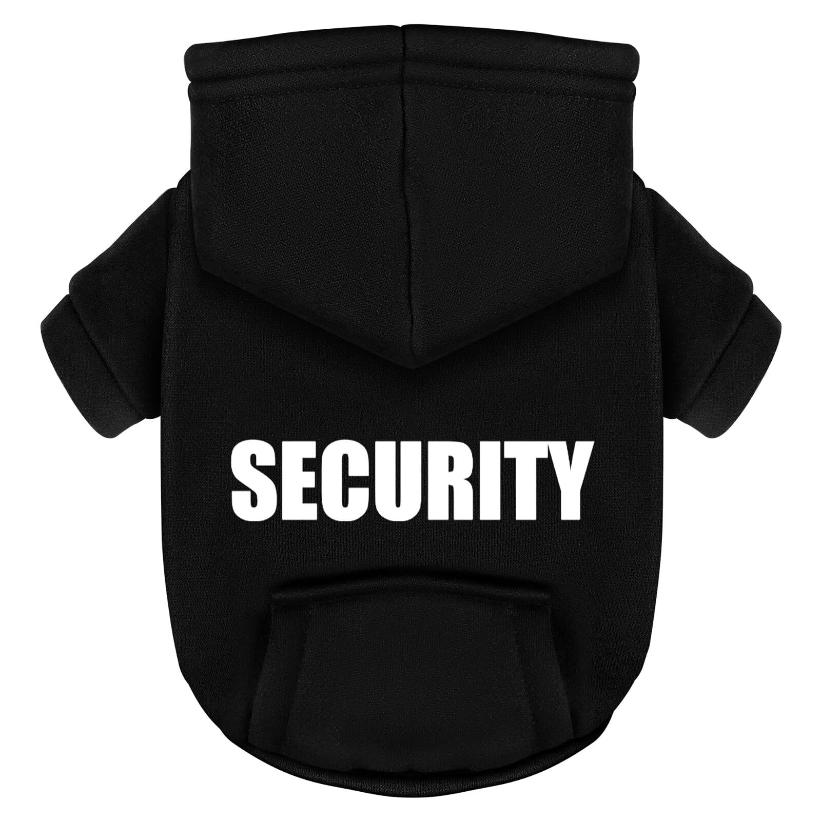 Paiaite Black Chihuahua Dog Hoodie: Warm And Stylish With A 'Security' Printed Sweatshirt, Cold Weather Pet Clothes, And Sweater