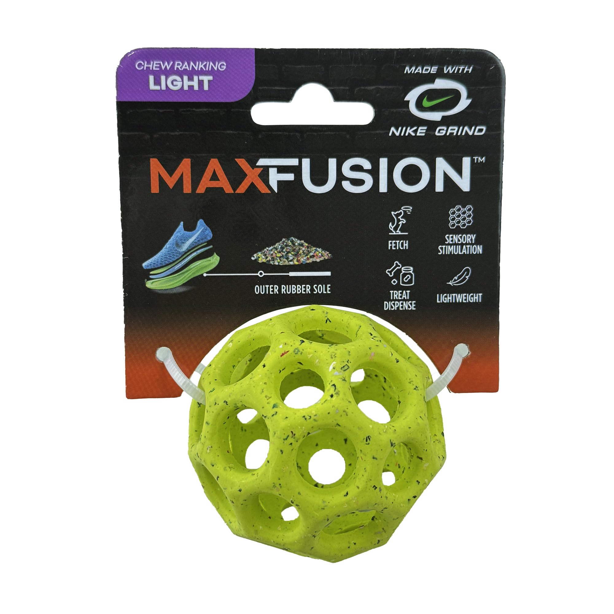 Max Fusion With Nike Grind, Arlee Helix Dog Toy, Chew Toy For Play, Fetch, Tug, S