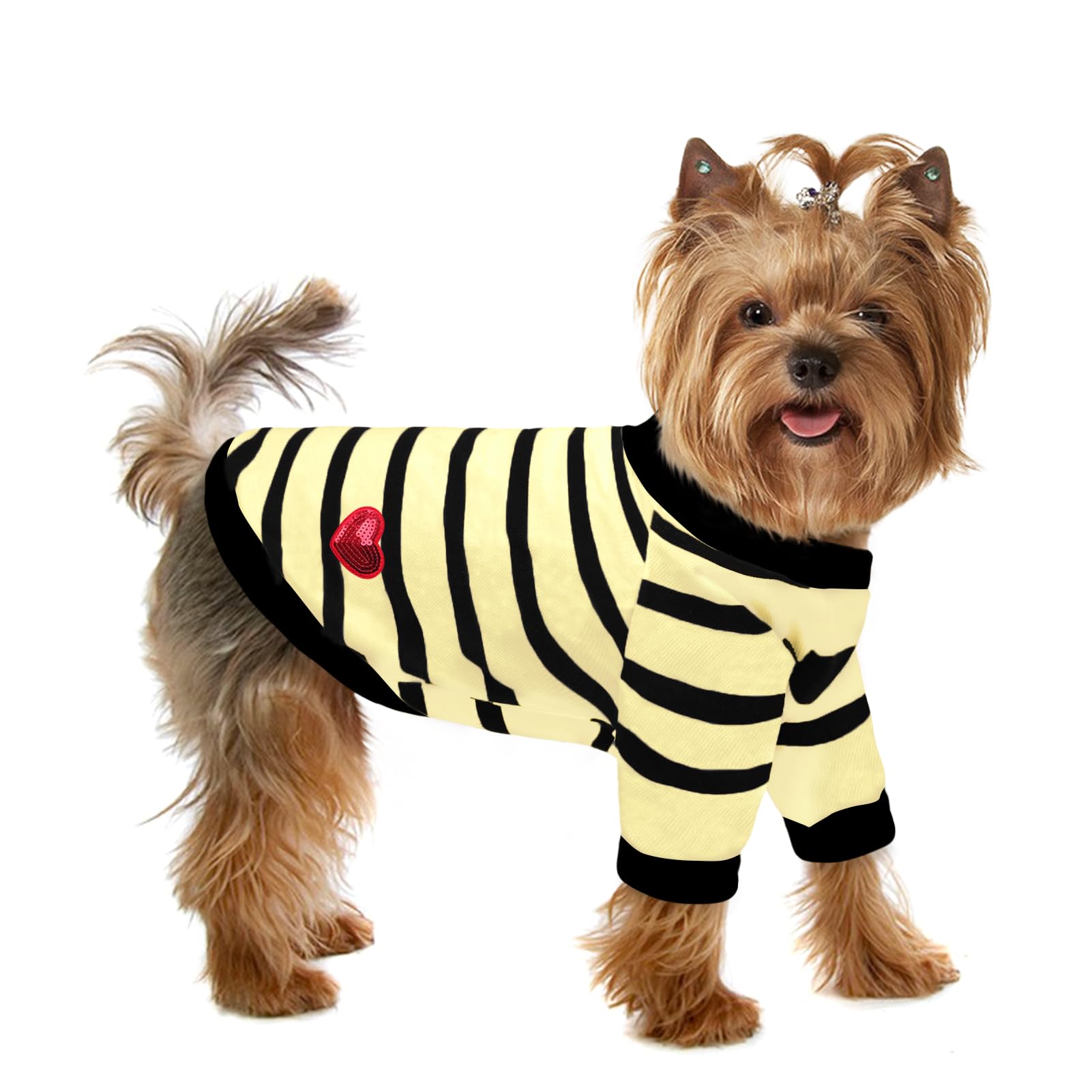 Preferhouse Dog Shirts For Medium Dogs Cats, Dog Striped T-Shirts Dog Vest Pet Apparel Tee Shirts Spring Summer Suitable For Sma
