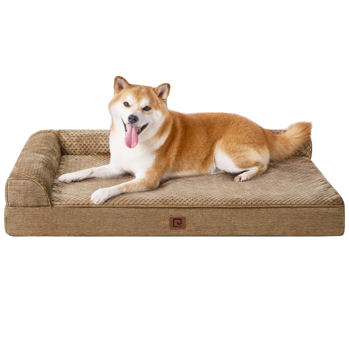 Eheyciga Memory Foam Orthopedic Dog Beds Large Sized Dog, Washable Dog Bed With Waterproof Lining Removable Cover, Dog Sofa Bed With Nonskid Bottom Pet Couch Bed, 36X27 Inches, Camel