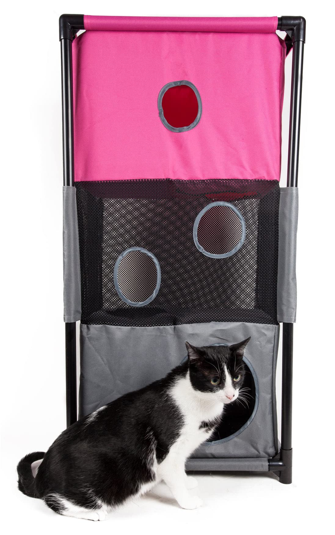 Pet Life Cat House, Pink/Grey