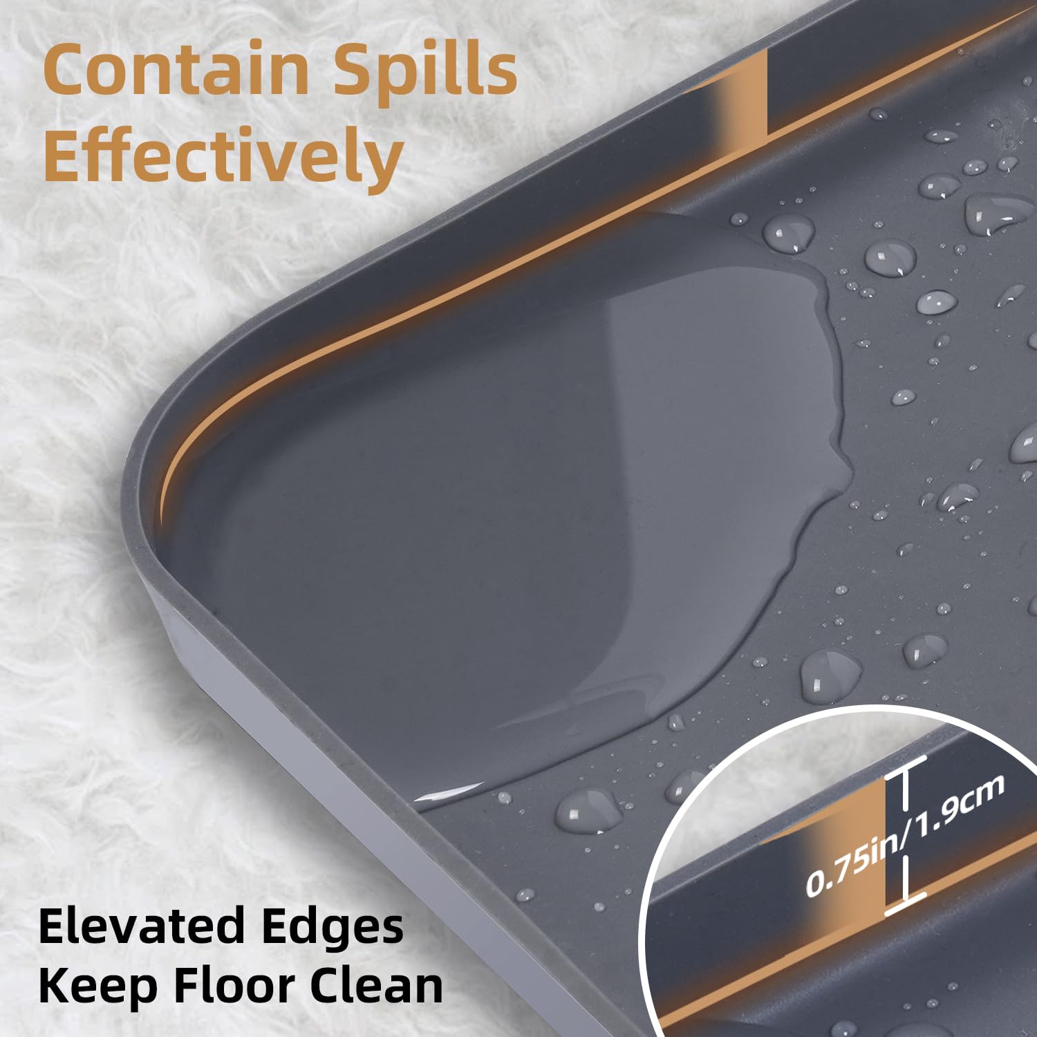 Mora Pets Pee Pad Holder With Magnets 24 X 24 Inch Raised Edge Silicone Training Mat Indoor Dog Potty Tray Non-Slip Easy Cleanin