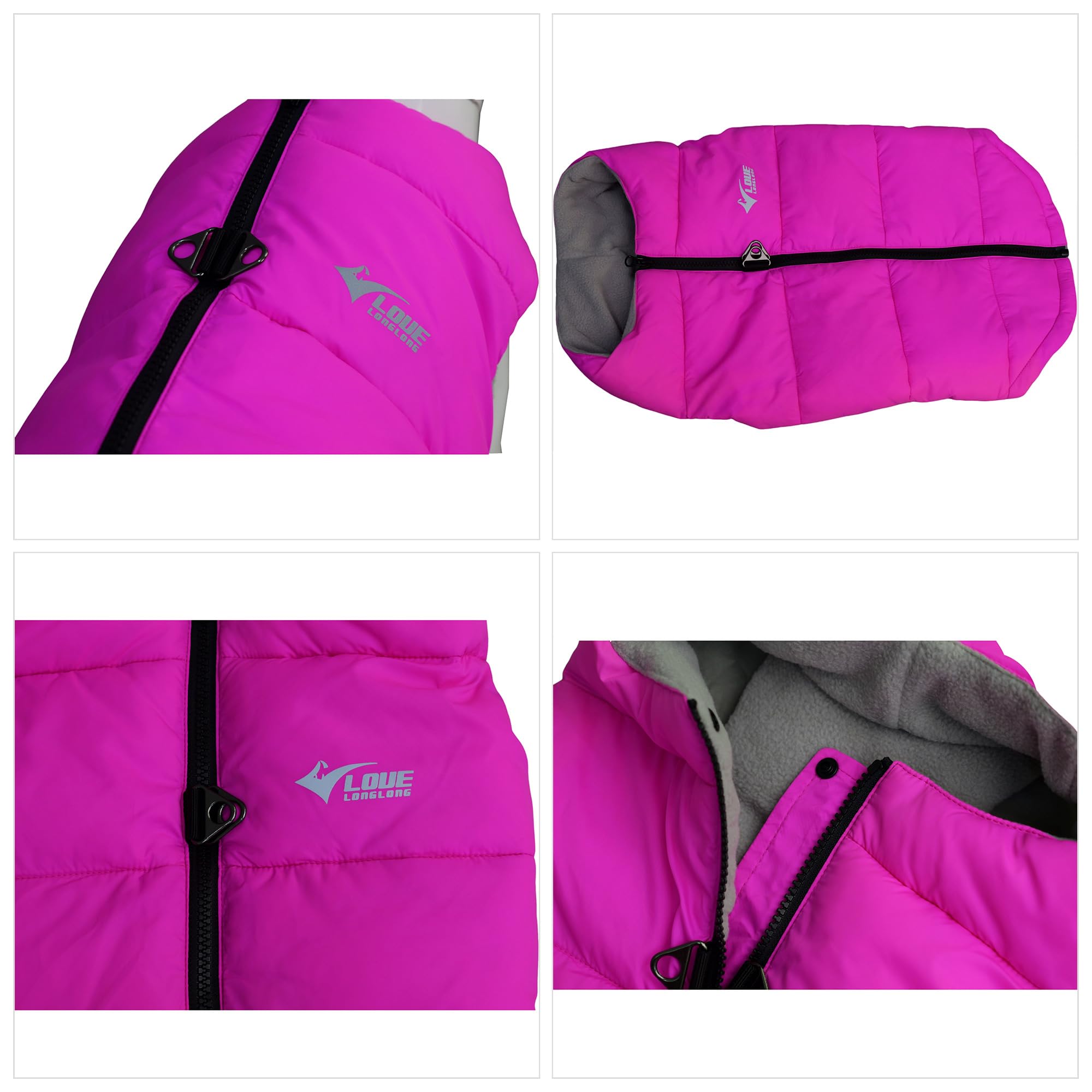 Dog Winter Jacket, Waterproof Windproof Dog Winter Vest Super Warm Polar Fleece Dog Winter Clothes With Smooth Zipper Closure For Small Medium Large Dogs Rosered M