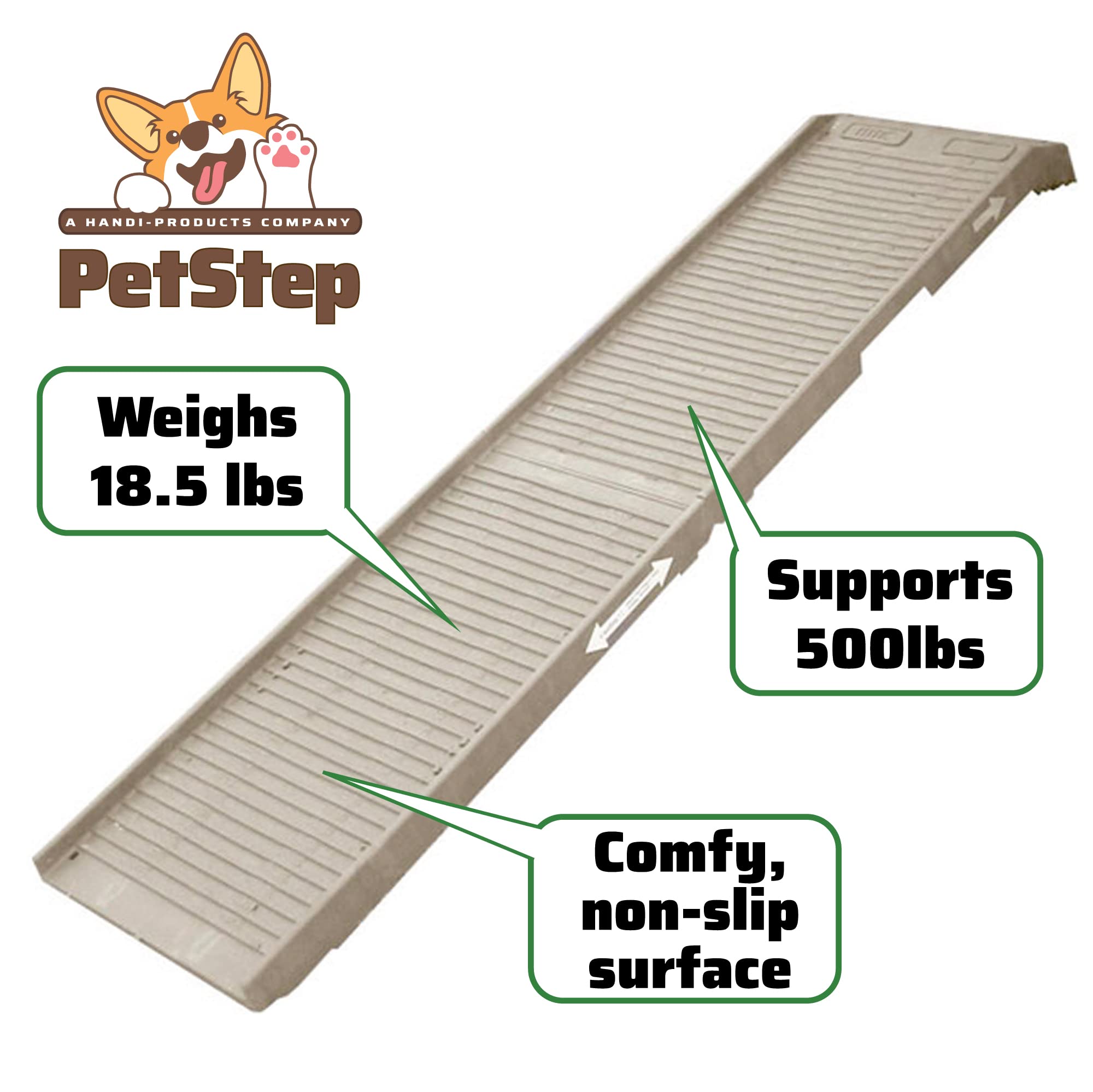 Petstep Original Folding Pet Ramp, Khaki/Beige