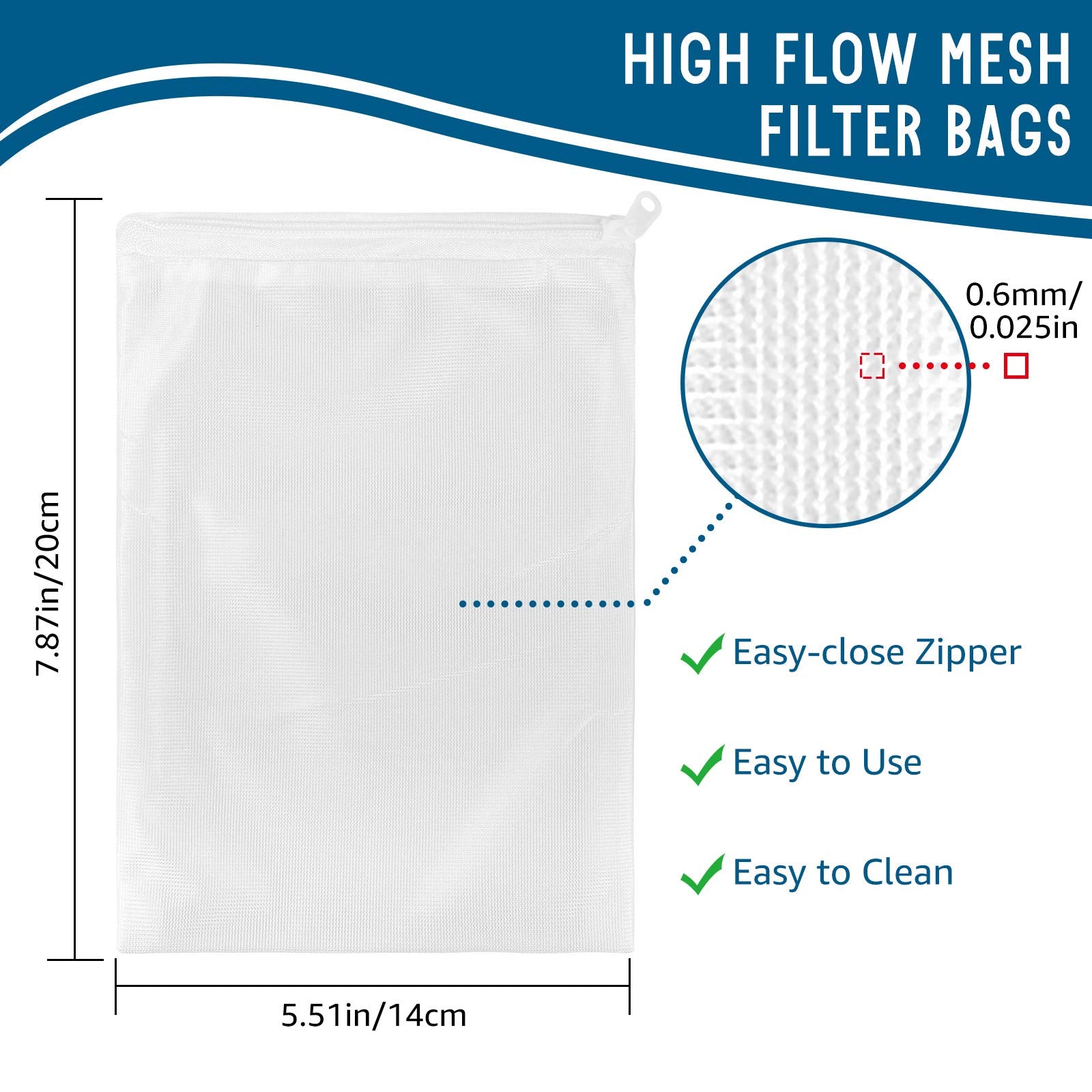 Myfatboss Media Bags For Aquarium - Extra Fine Mesh Bag - 10 Pcs Fine Mesh Reusable Nylon Net Filter Bags With Plastic Zipper Fo