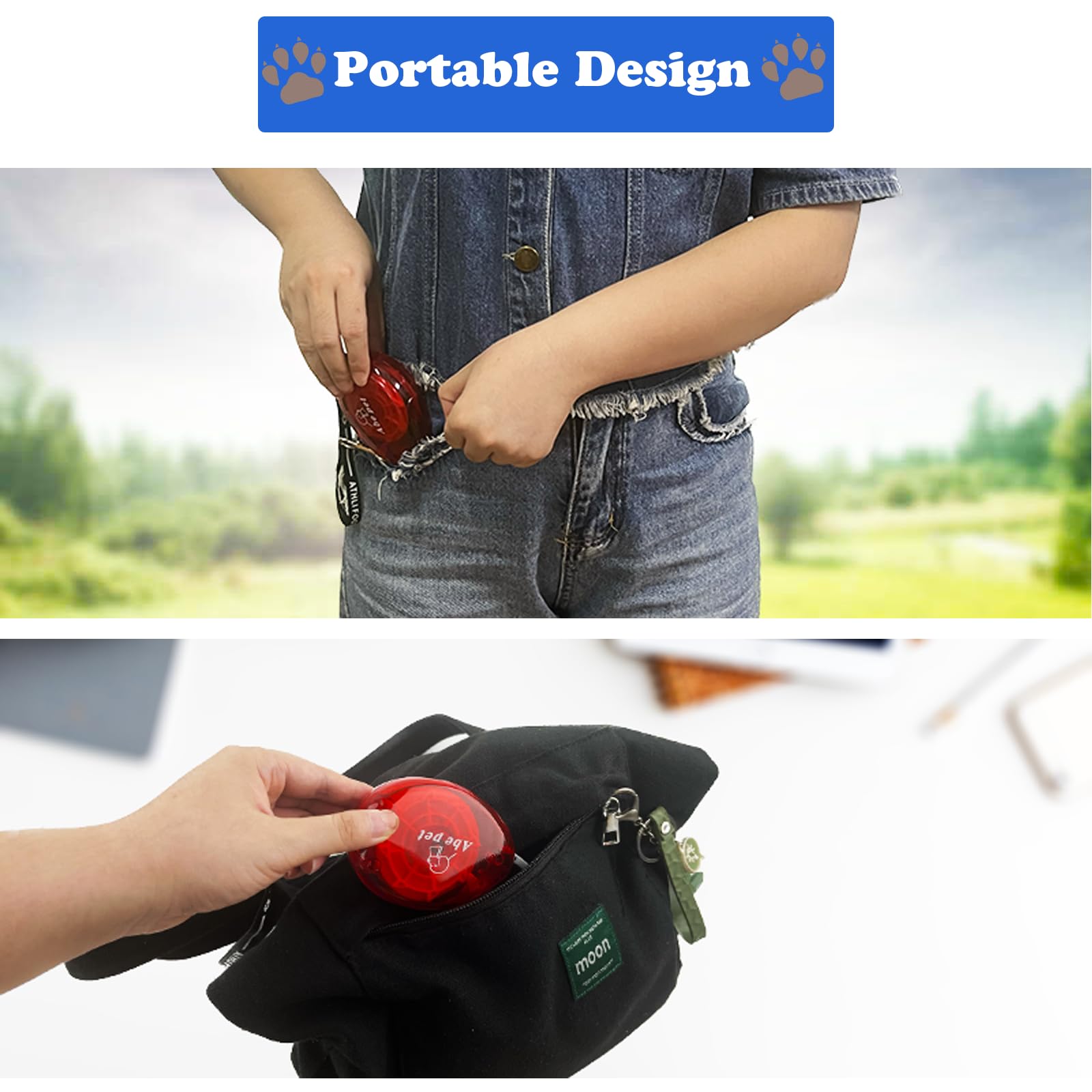 Cdipesp Mini Retractable Dog Leash With 8Ft Strong Nylon Tape, Hands Free Portable Lightweight Walking Leash With Wrist Strap Fo