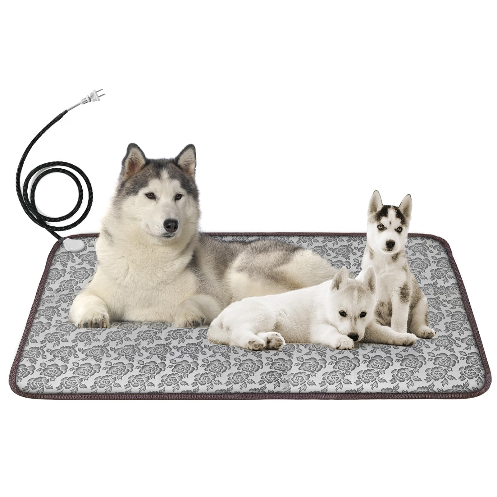 Bestio Extra Large Dog Heating Pad,47  30 In Heated Pet Bed Outdoor With Chew Resistant Steel Cord,Outdoor Heating Pad For Pets 