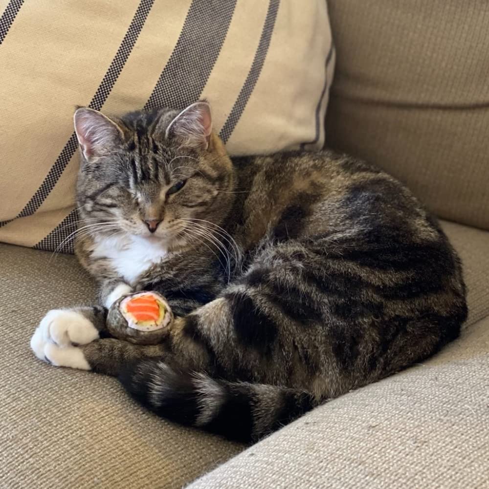 Huxley & Kent Plush Cat Toy | Sushi | Snack Attack Strong Catnip Filled Cat Toy | Plush Interactive Kitten And Cat Toy With Catn