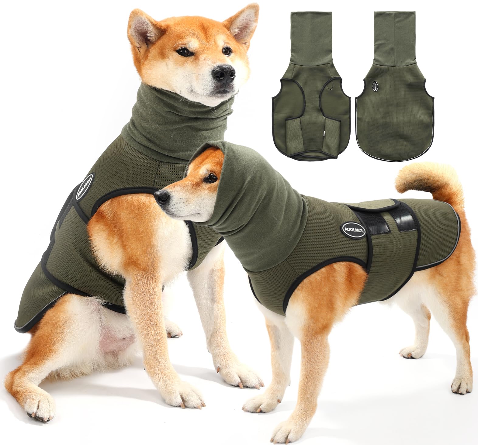 Aoolmol Dog Anxiety Vest And Coat, Vet Visits And Separation - Keep Pet Calm, Dog Jacket For Thunder, Fireworks, Anti Anxiety Ve