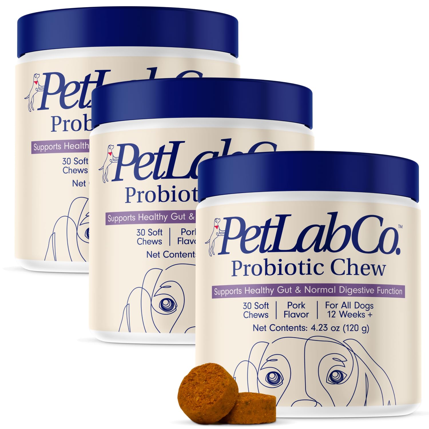 PetLab Co. Probiotics for Dogs, Support Gut Health, Occasional Diarrhea, Digestive Health & Seasonal Allergies - Pork Flavor - 3
