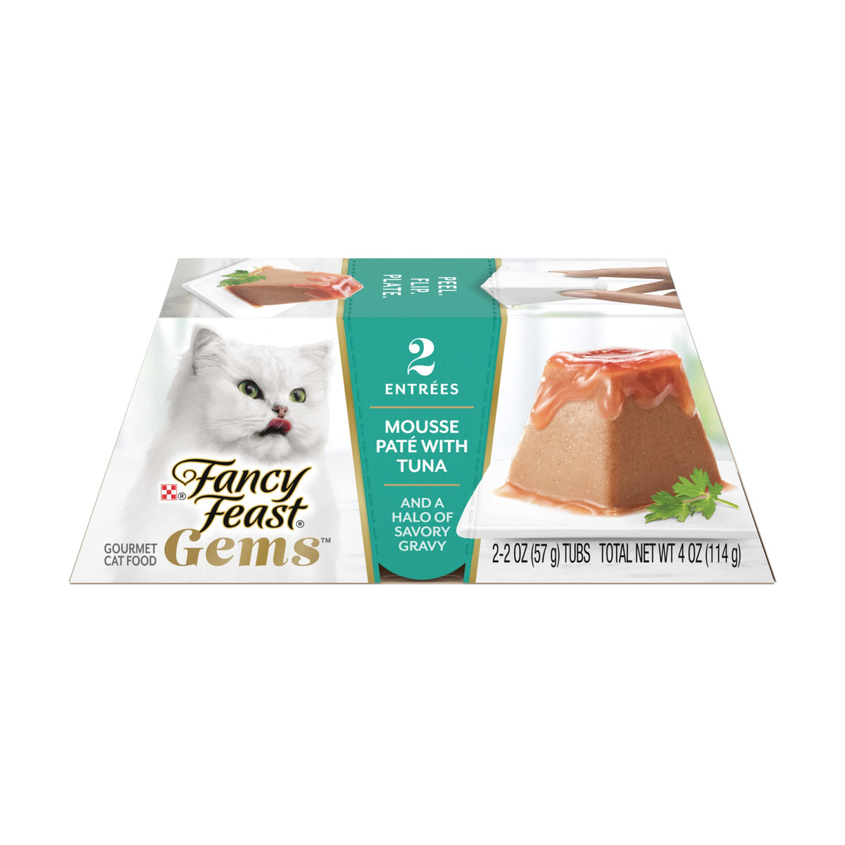 Fancy Feast Gems Pate Cat Food Mousse With Tuna And A Halo Of Savory Gravy Cat Food - (Pack Of 8) 4 Oz. Boxes