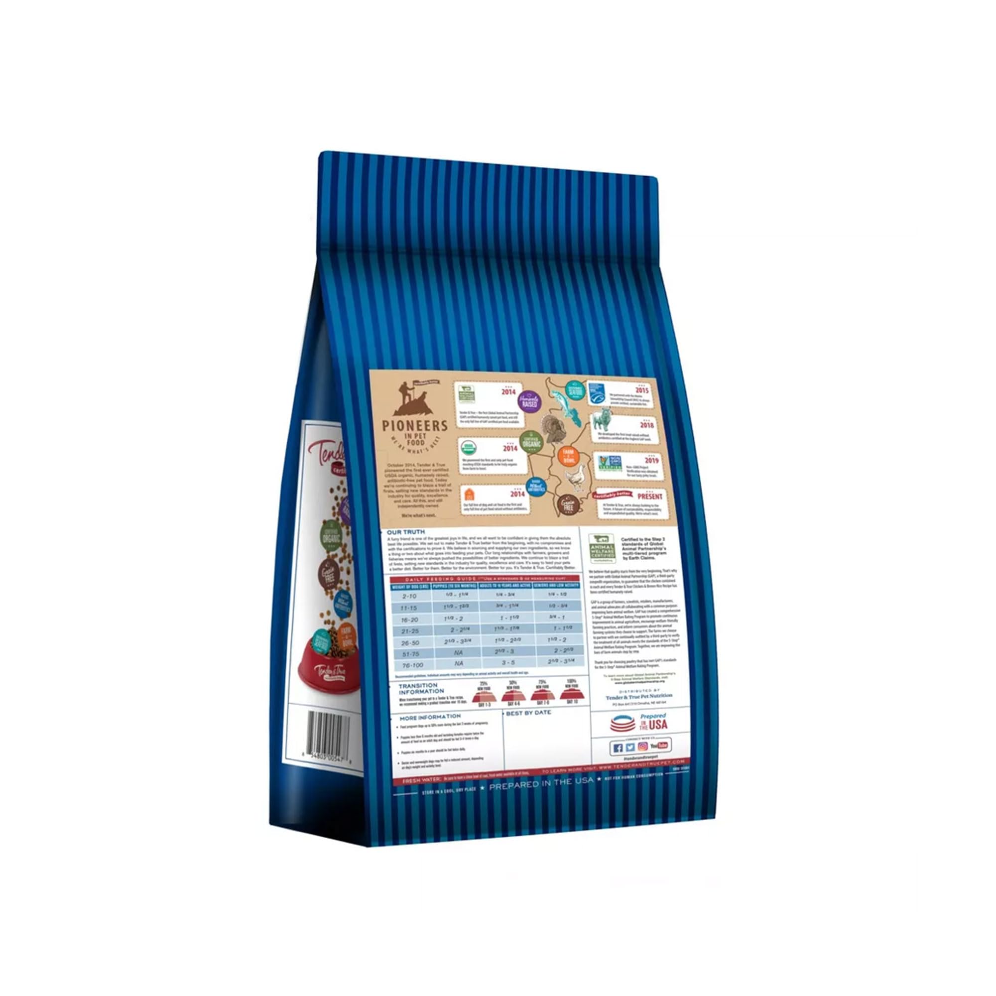 Tender & True Antibiotic-Free Chicken & Brown Rice Recipe Dog Food, 4 lb