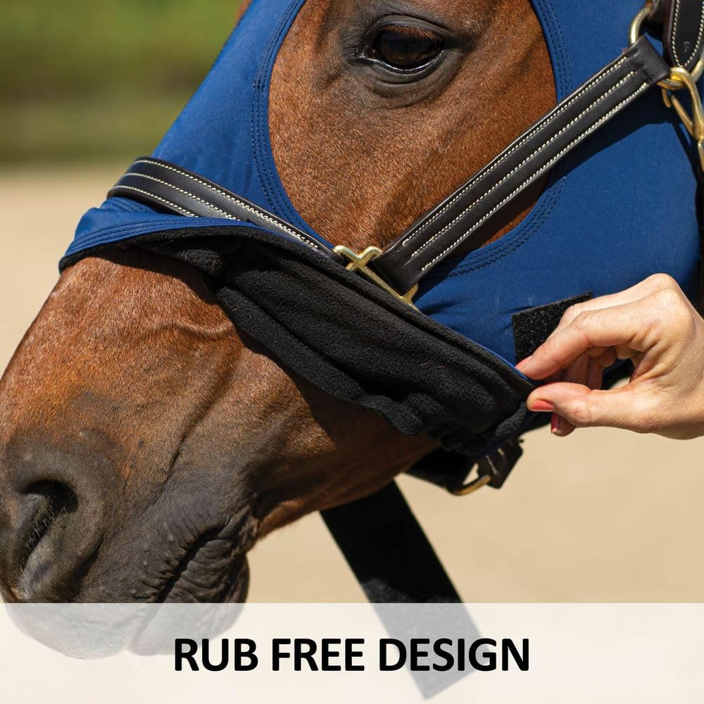 UltraFlex Horse Sleazy Slickers | Horse Protection Slinky | Dirt & Dust Defense | Full Zip Hood (Original) | Navy, Medium