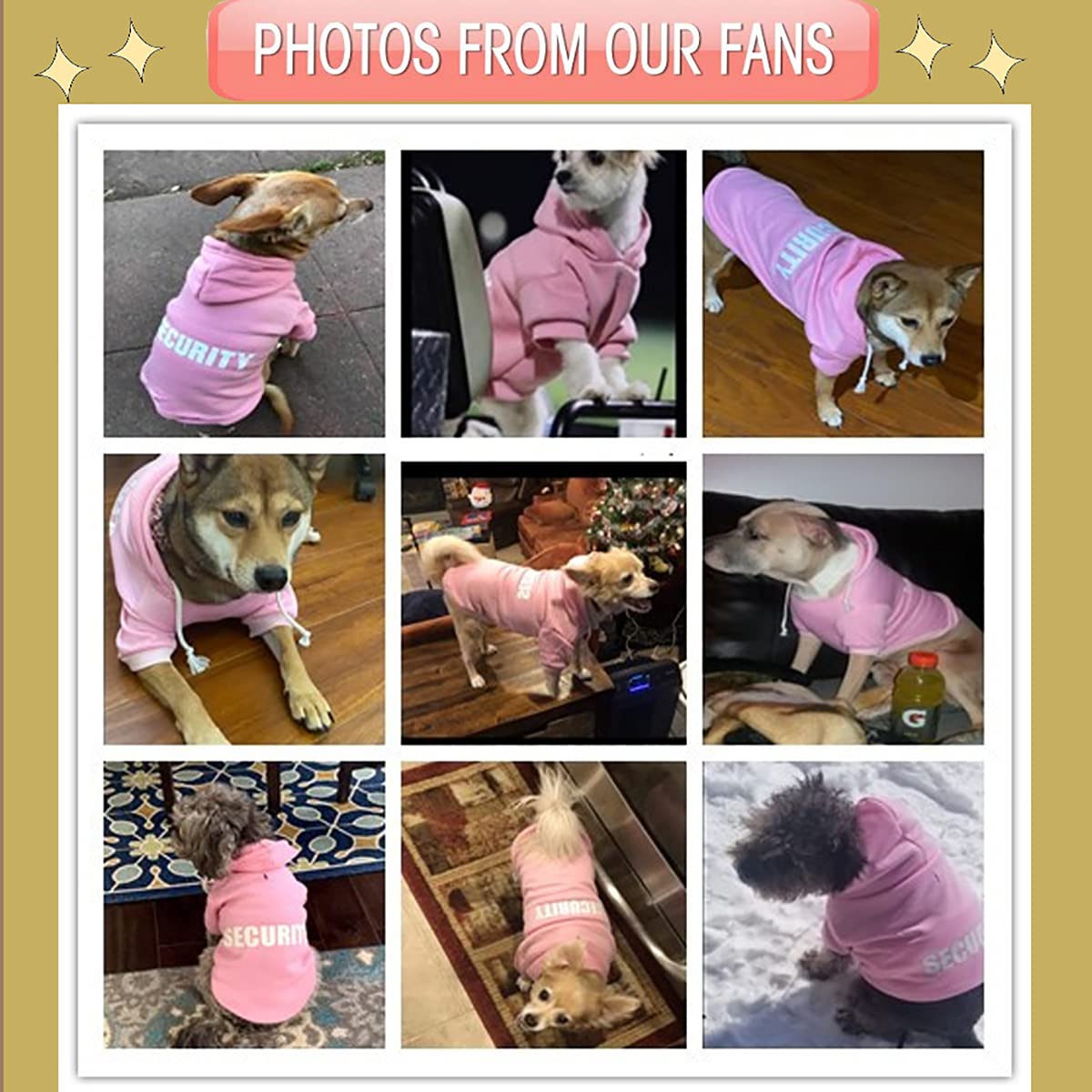 Security Dog Hoodies Dog Clothes Apparel Winter Sweatshirt Warm Sweater Cotton Puppy Small Dog Hoodie For Small Dog Medium Large