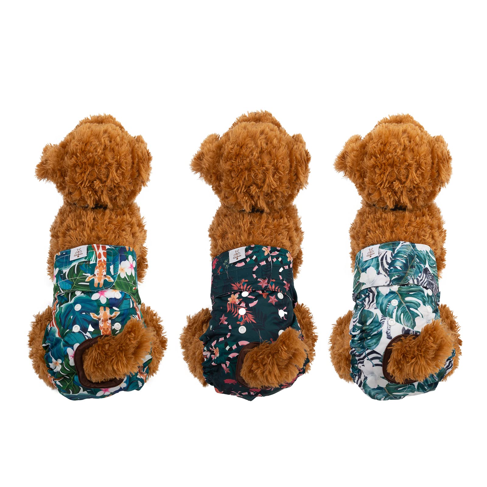 Cutebone Absorbent Dog Pampers Female Puppy Diapers Washable 3 Pack D39L