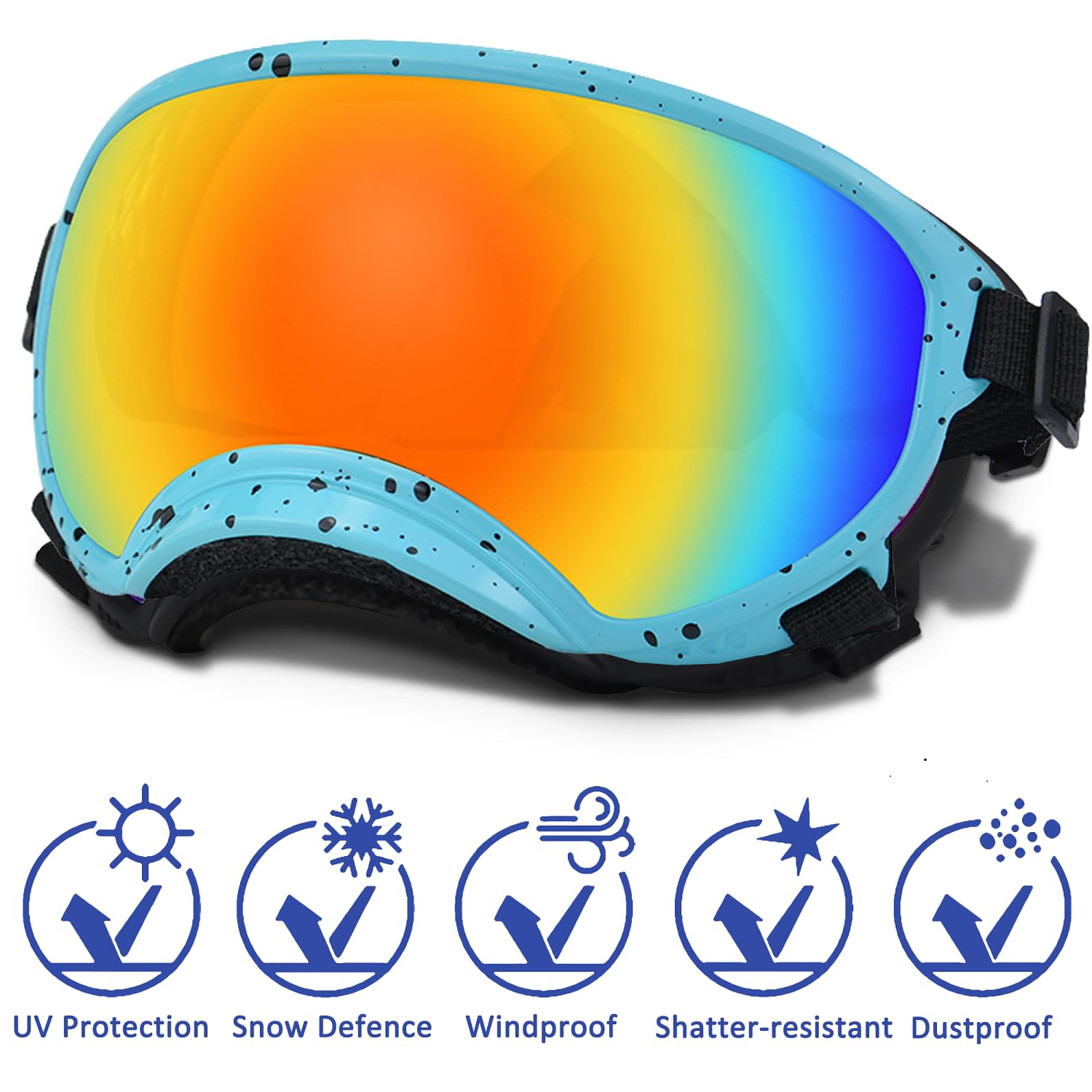 Nicerinc Pet Large Dog Sunglasses With Adjustable Strap Uv Protection, Winproof Dog Puppy Sunglasses, Suitable For Medium-Large