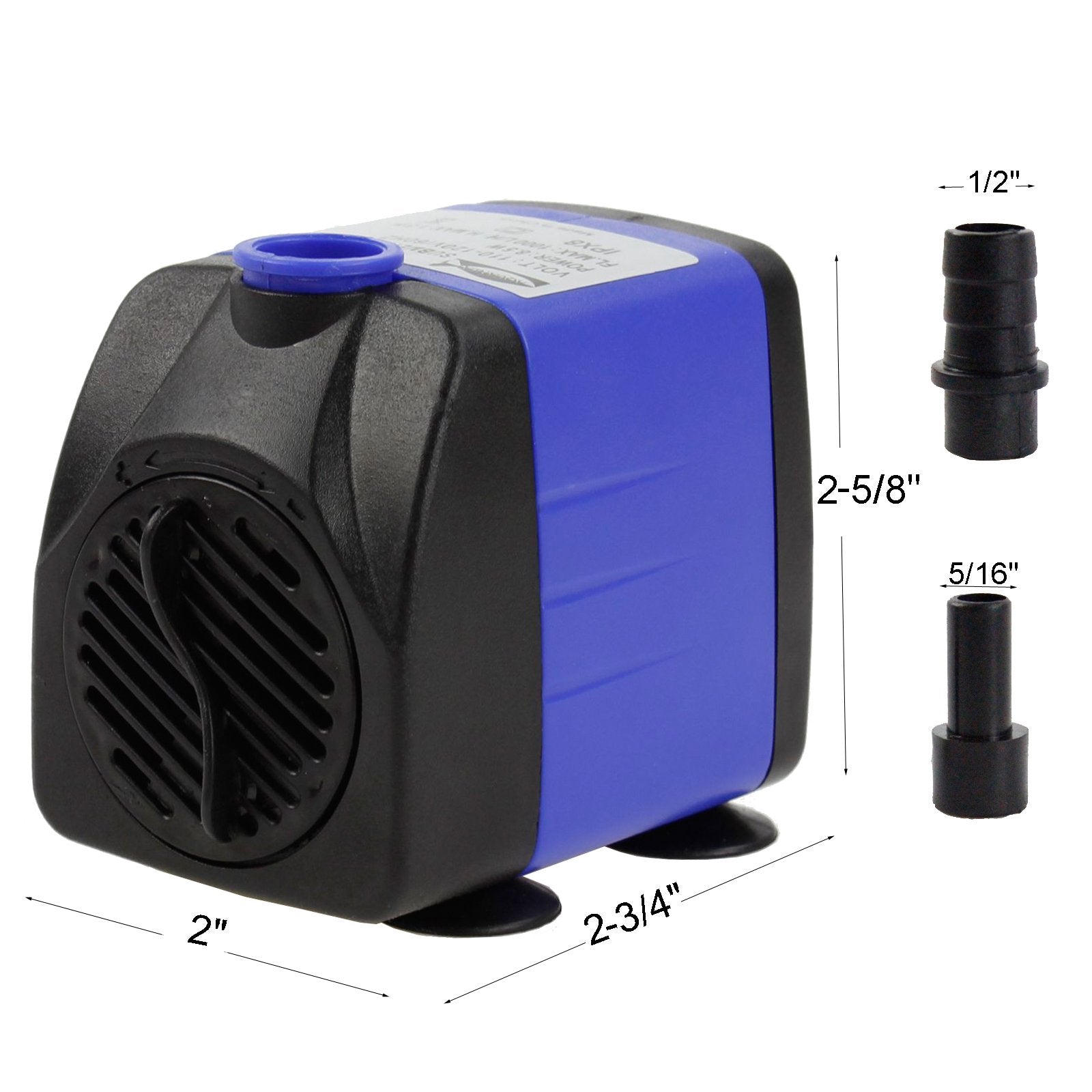 Aquaneat Submersible Water Pump, 265Gph Fountain Pump, Small Water Pump, Aquarium Pump For Fish Tank, Outdoor Water Fountain, Hydroponics, Pond