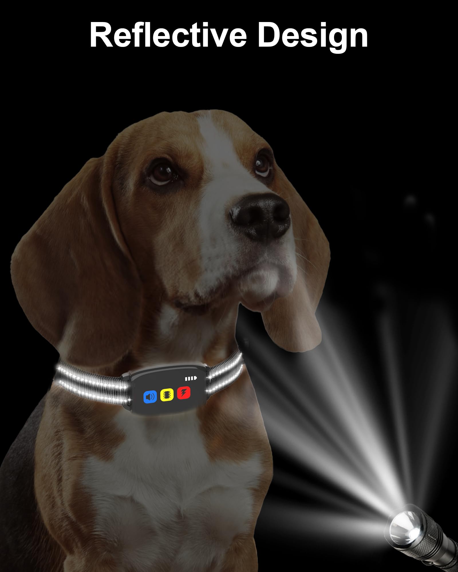 Dog Collar Replacement Strap For Shock, Bark & Training Collars - Adjustable Reflective Nylon Strap, Durable E-Collar Band Compa