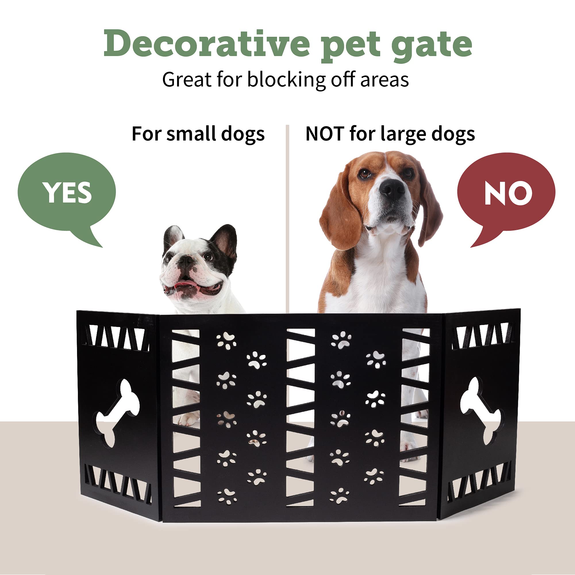 Free Standing Pet Gate | Pet Gate For Small Dogs | Free Standing Dog Gate For Stairs | Freestanding Dog Gates For Doorways | Freestanding Pet Gates For Dogs | Width 23.5-47 Inch | Height 18.75 Inch