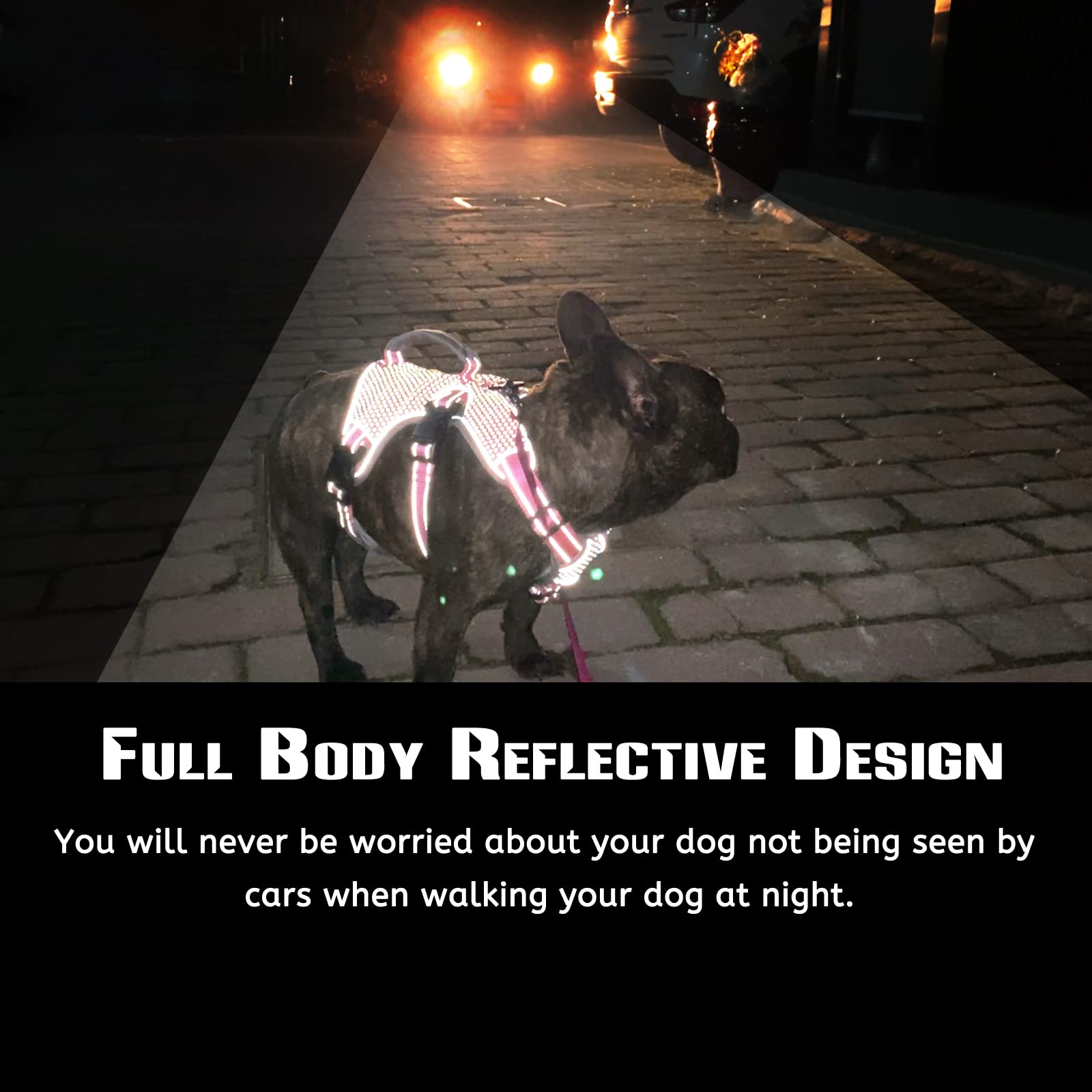 Escape Proof Dog Harness, Escape Artist Harness, Fully Reflective Harness With Padded Handle, Breathable,Durable, Adjustable Vest For Small Dogs Walking, Training, And Running Gear Black (Small)