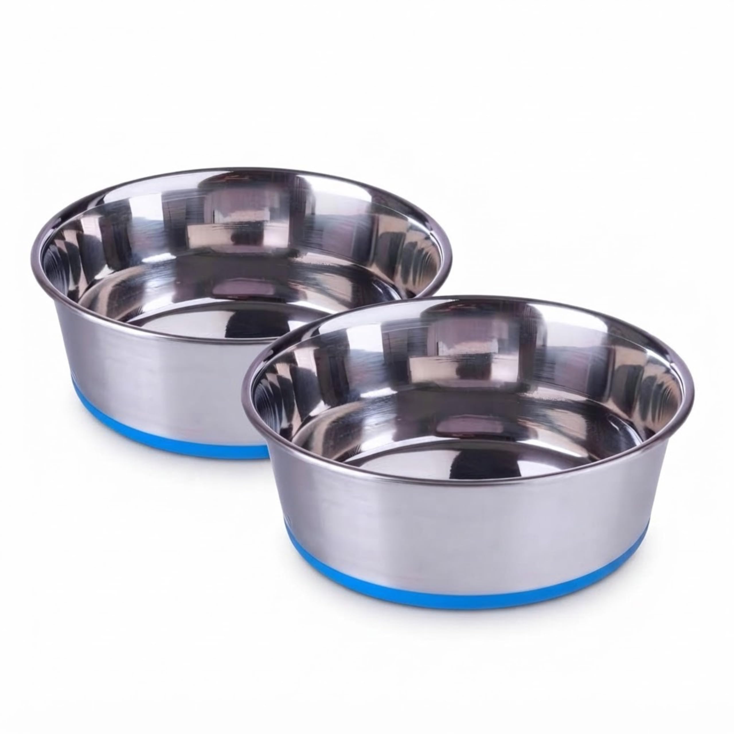 Pets Empire Stainless Steel Dog Bowl | Cat Feeding Bowls | Dog Cat Plate With NonSlip Rubber Bases | Pet Feeder Bowl And Water 