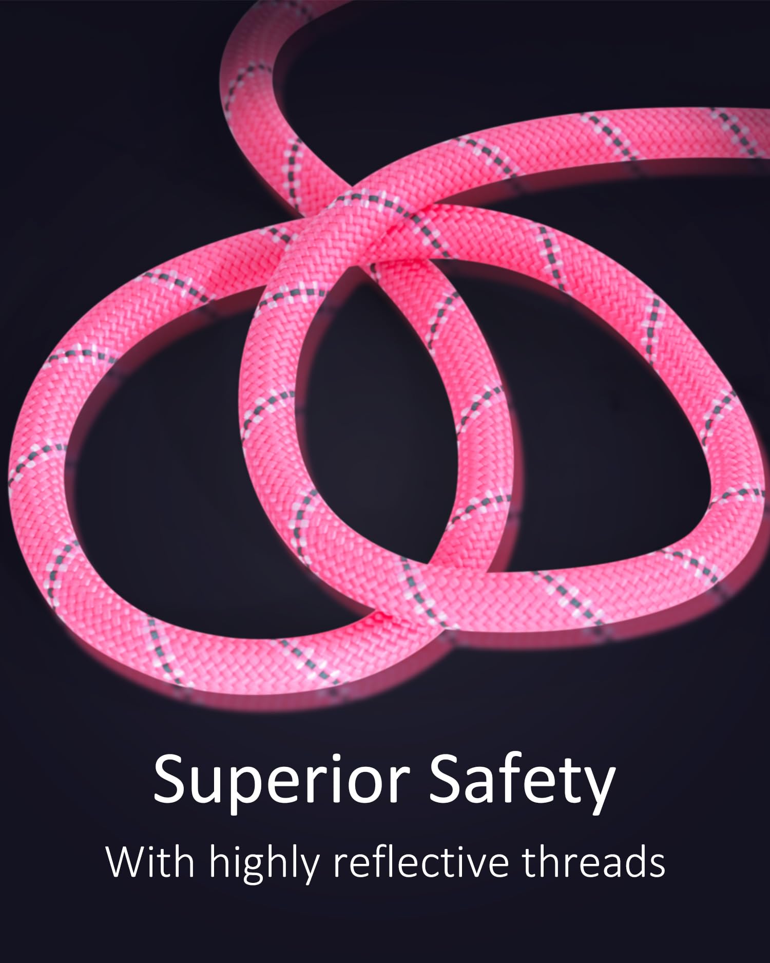 Long Dog Leash For Dog Training 20Ft, Heavy Duty Dog Lead For Large Medium Small Dogs Outside Walking, Playing, Camping, Or Yard, Pink