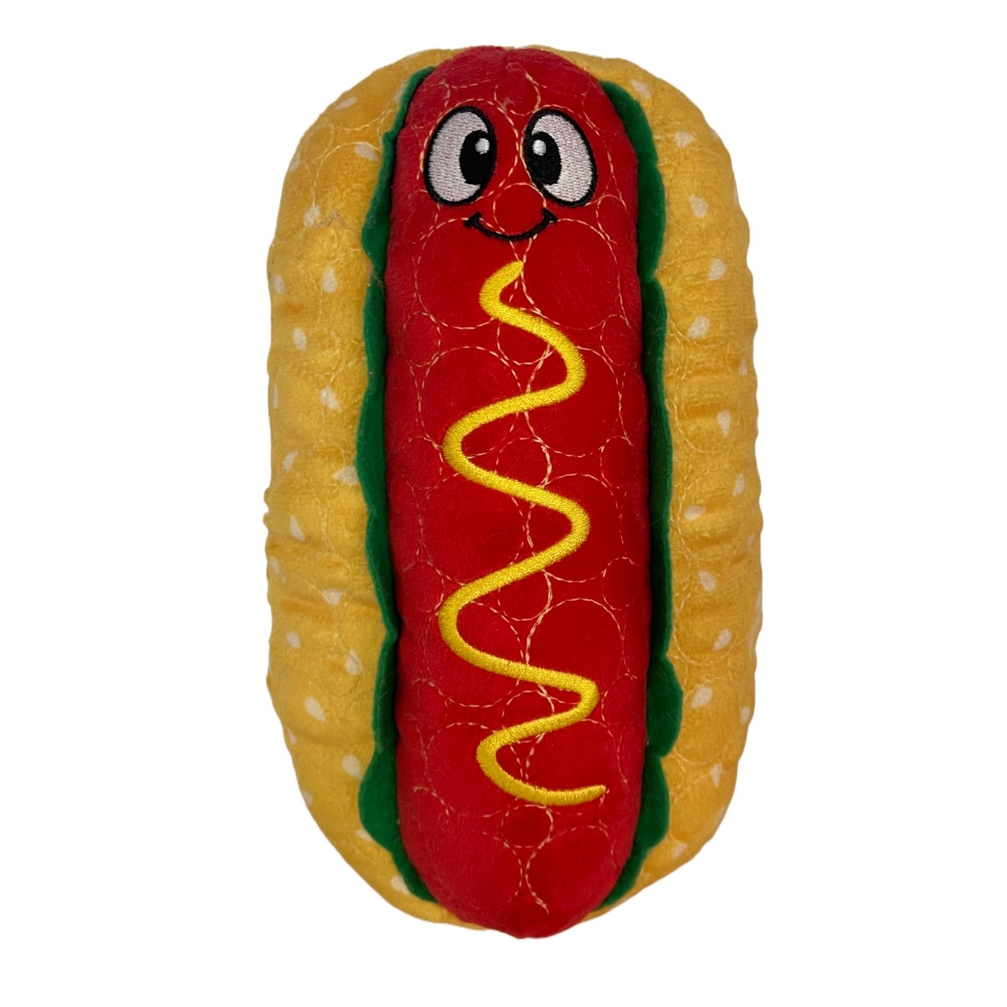 Bite Force - Durable & Strong Dog Toy Wieny Wiggle with Squeaker, Kevlar-Reinforced Seams for Aggressive chewers- red.