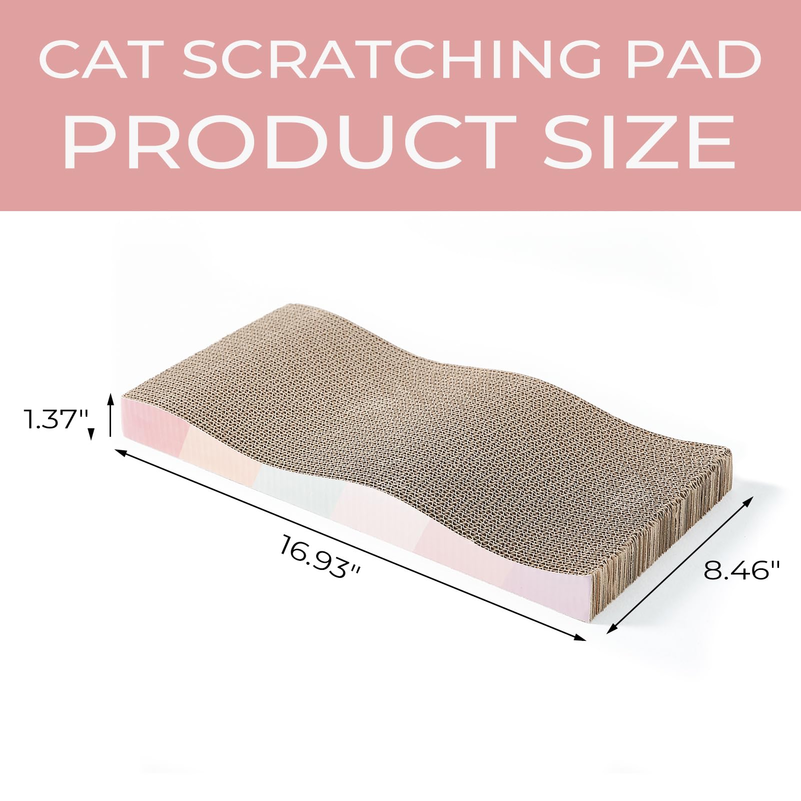Sidazon Cat Scratching Pads Cardboard Cat Scratchers For Indoor Cats Reversible Large Wide Corrugated With Catnip And Mini Toy(5Pcs)