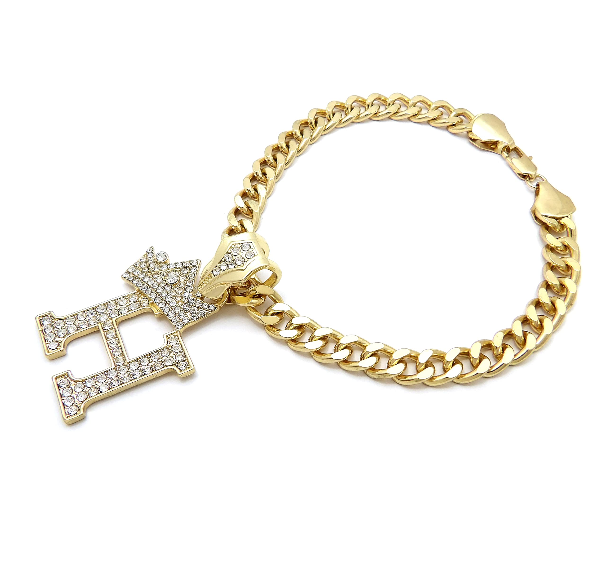 Initial Letter Cuban Chain Dog Chain Pet Chain Pet, Cat, Puppy Necklace (H, 18'')