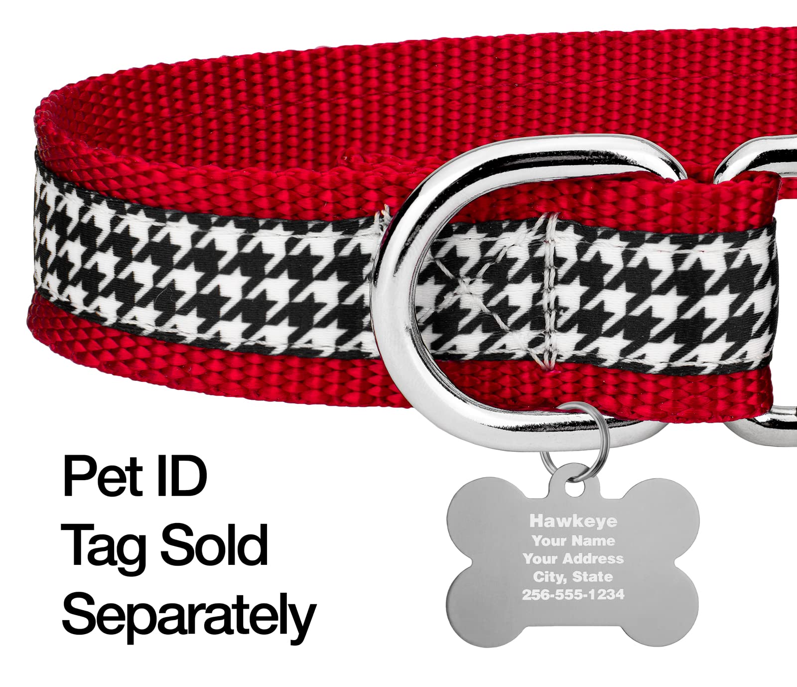 Country Brook Petz - Houndstooth Signature Martingale Dog Collar - Each Collar You Buy, A Collar Is Donated To A Shelter (1 Inch