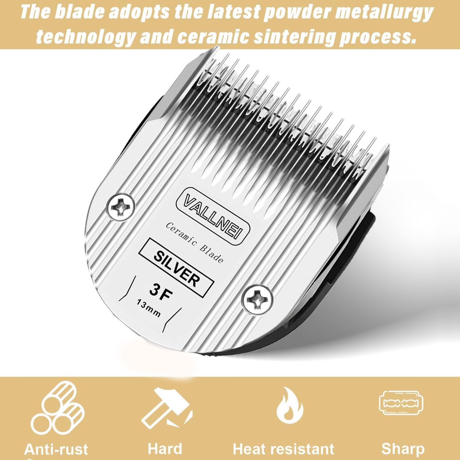 3 Pack Detachable Adjustable Pet Dog Grooming Clipper 5-in-1 Blade Compatible with WAHL Professional Animal Blade Arco, Bravura,