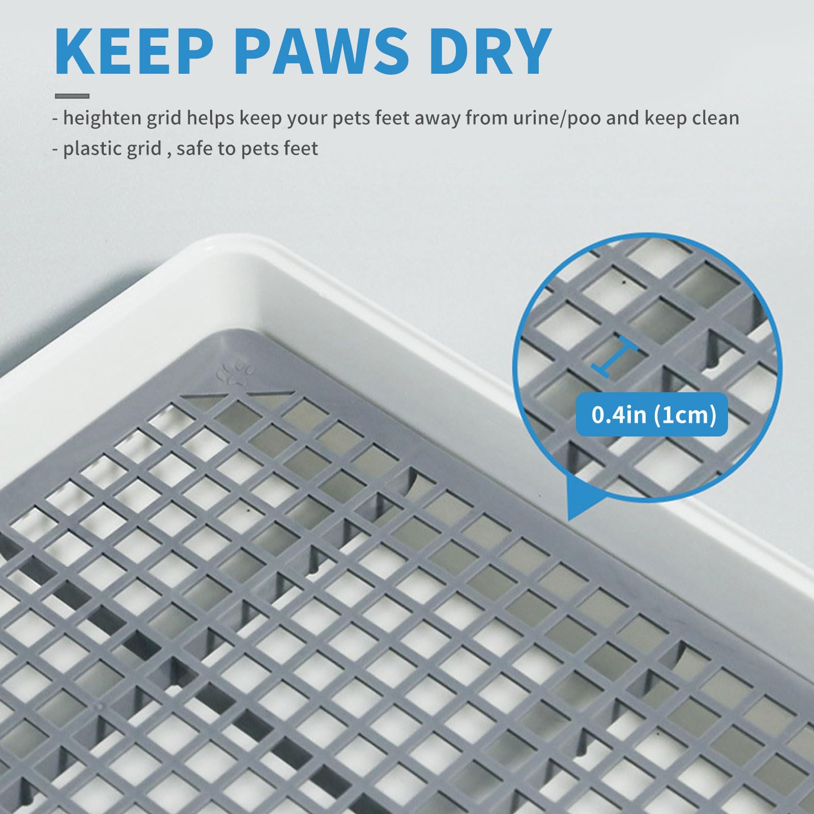 Oncpcare 22X18 Super Large Rabbit Litter Box With Grate, Rabbit Litter Box For Cage, Extra Large Bunny Restroom Litter Tray Pan