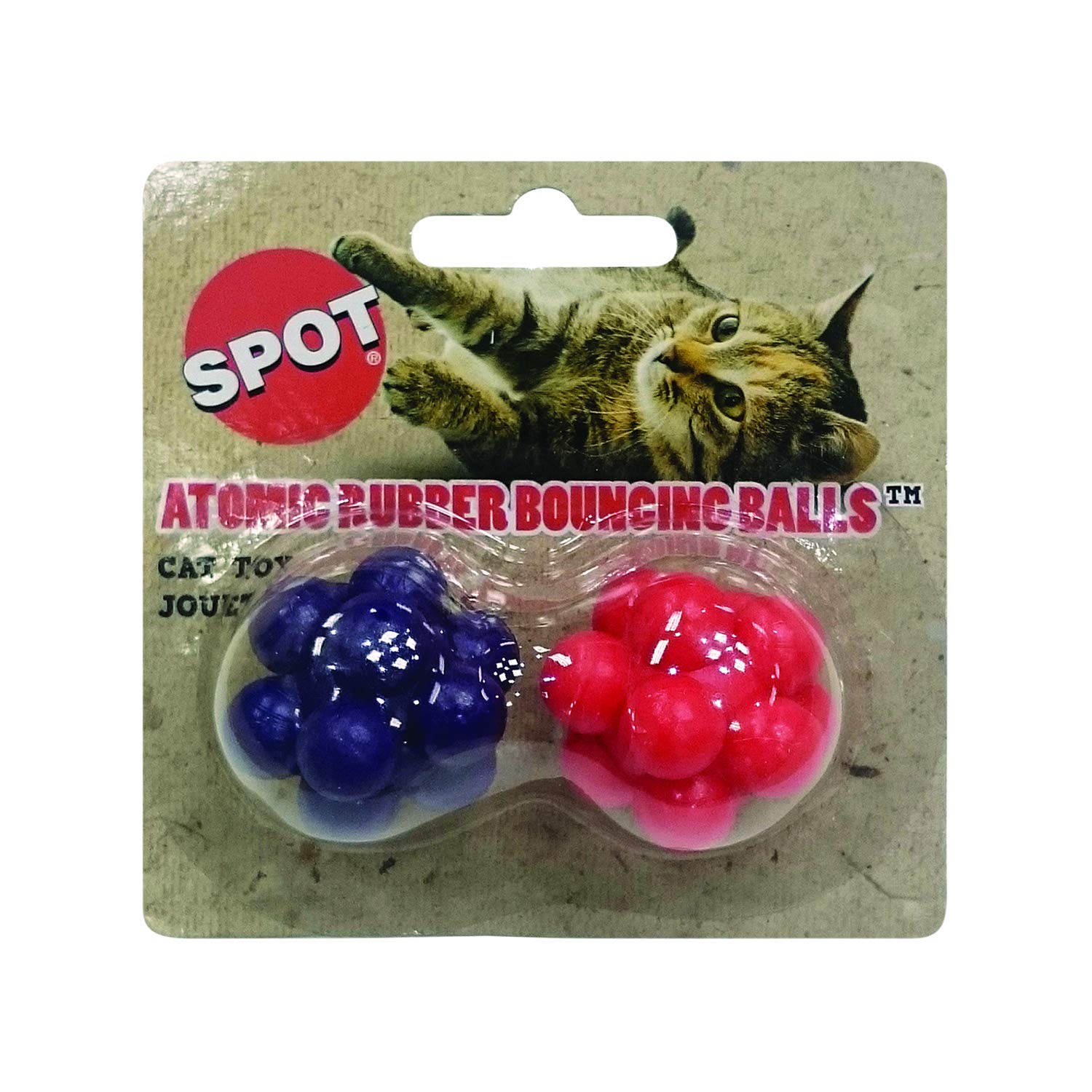 Ethical Atomic Bouncing Ball Cat Toy, 2Piece (Colors May Vary)