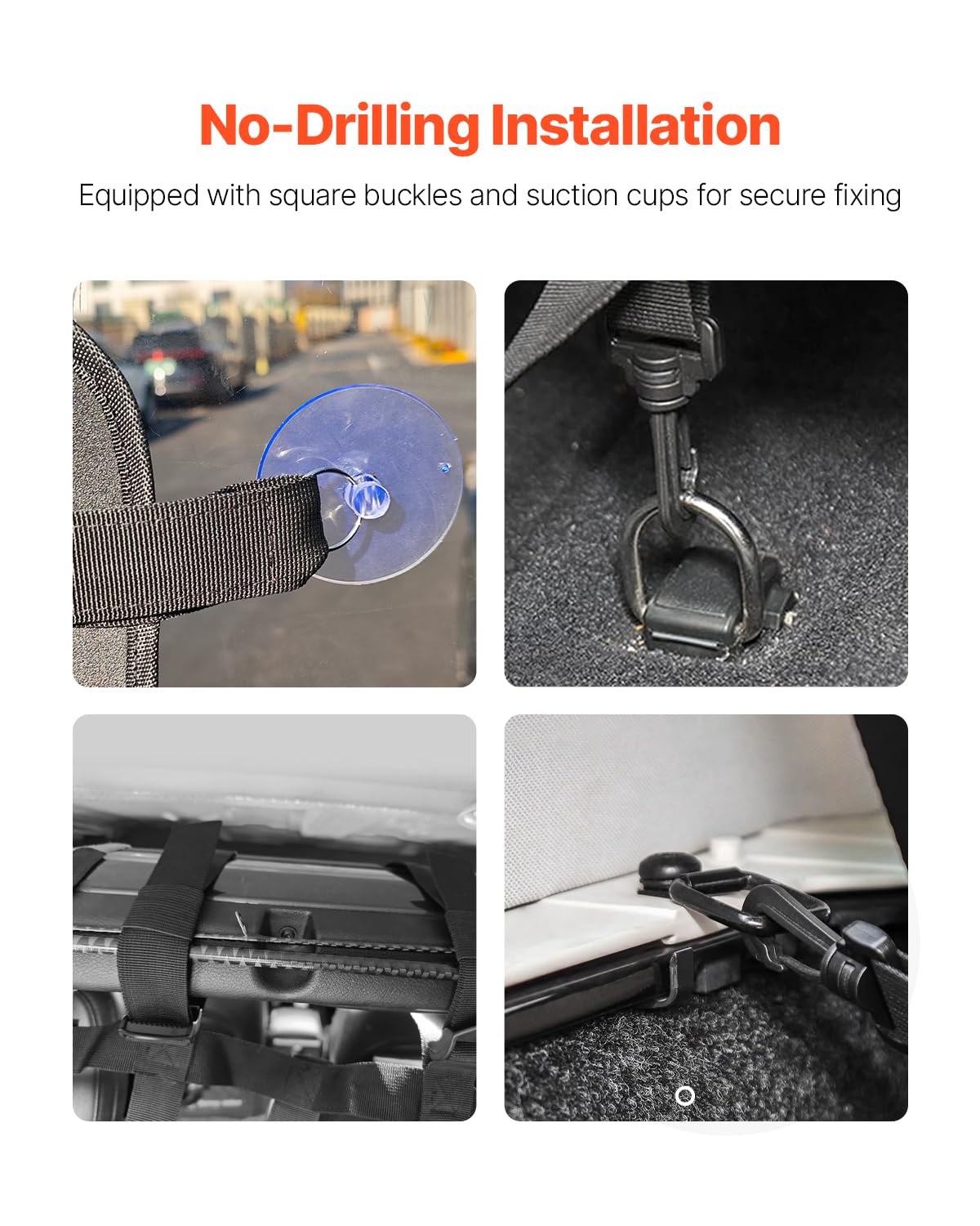 VEVOR Dog Car Barrier, Mesh Cargo Pet Net for Jeep Wrangler JK 2007-2017 JL 20018-2024, Vehicle Pet Barrier Fits Behind Rear Sea