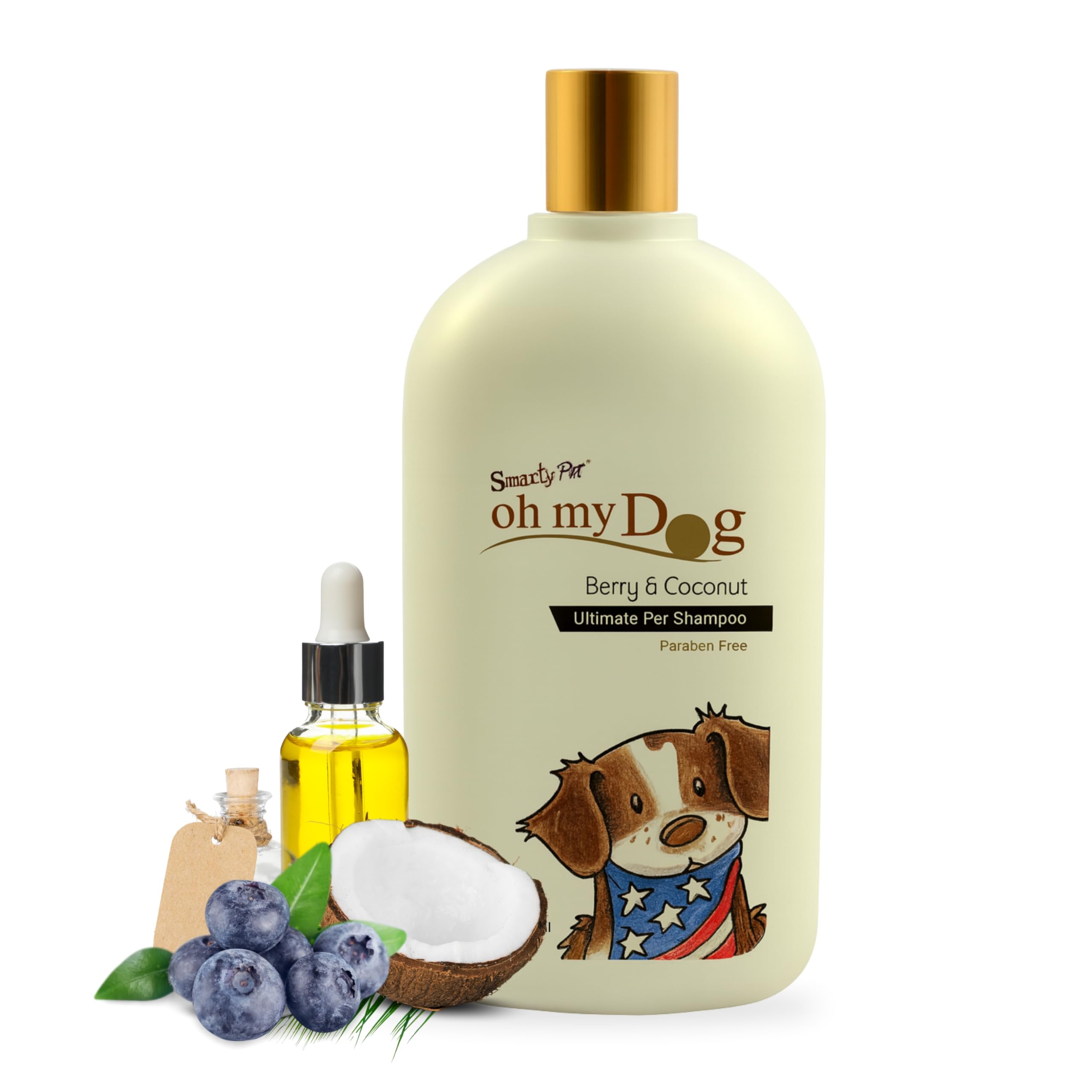 Foodie Puppies Oh My Dog Berry & Coconut Shampoo For Dogs And Puppies - 500Ml | Paraben & Cruelty-Free Ultimate Pet Shampoo | Ma