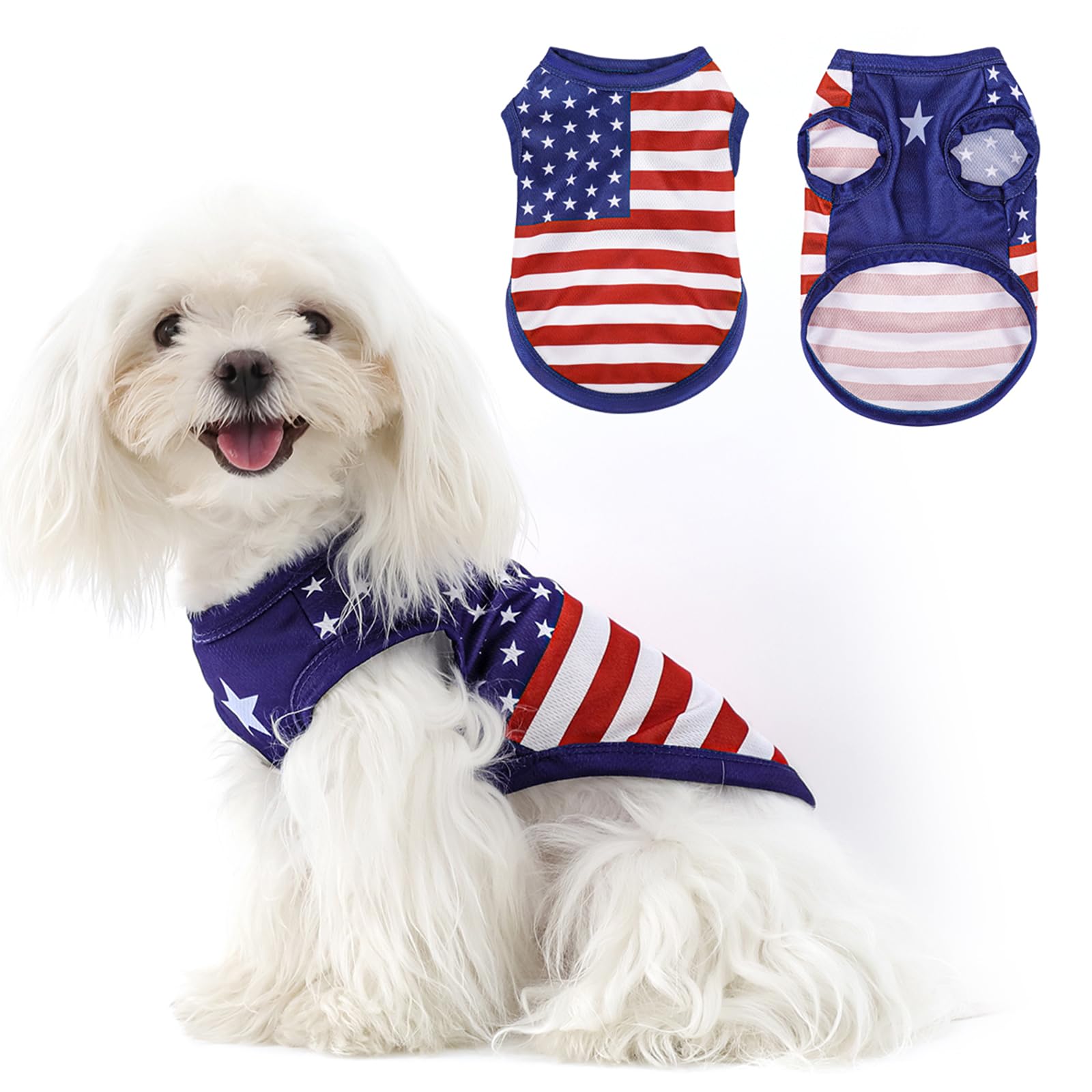 American Flag Inspired Dog Vest: Perfect Dog Shirt, Ideal Tank Top For Everyday Wear, Independence Day Celebrations Crafted Mate